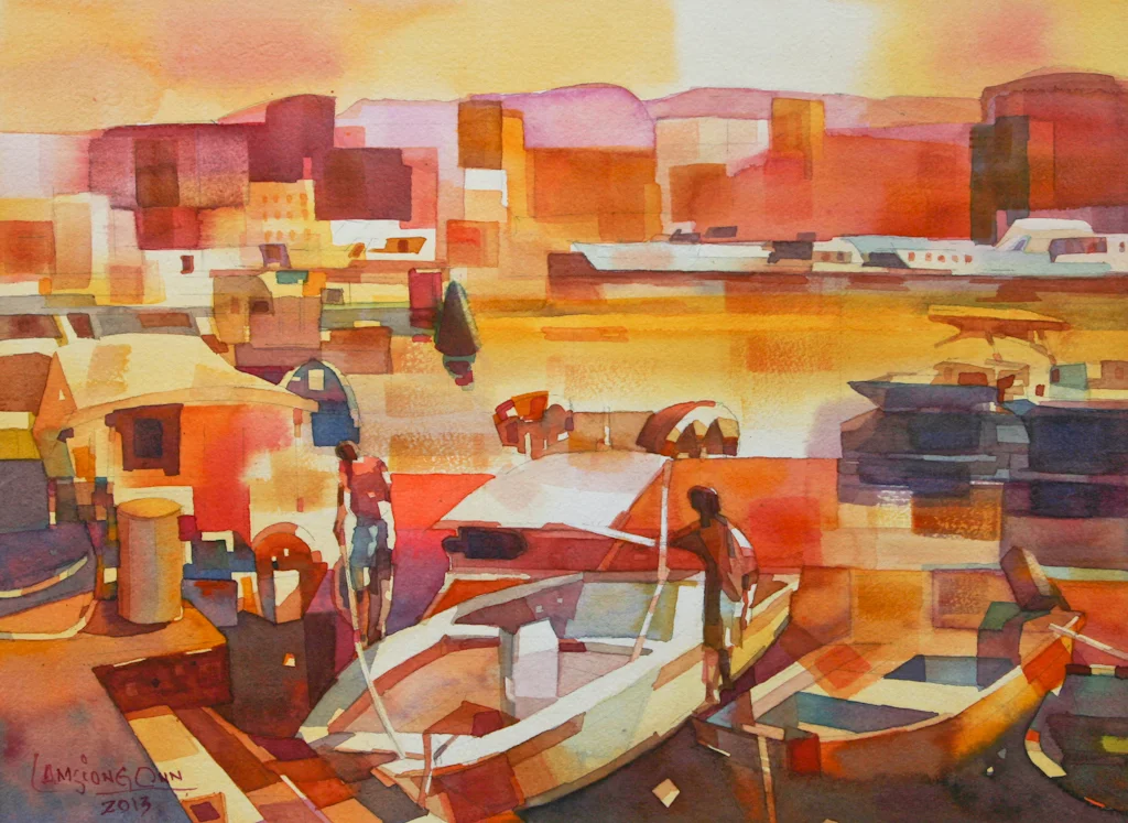 Fishing Boats #1, 2013, 27 x 37 cm
