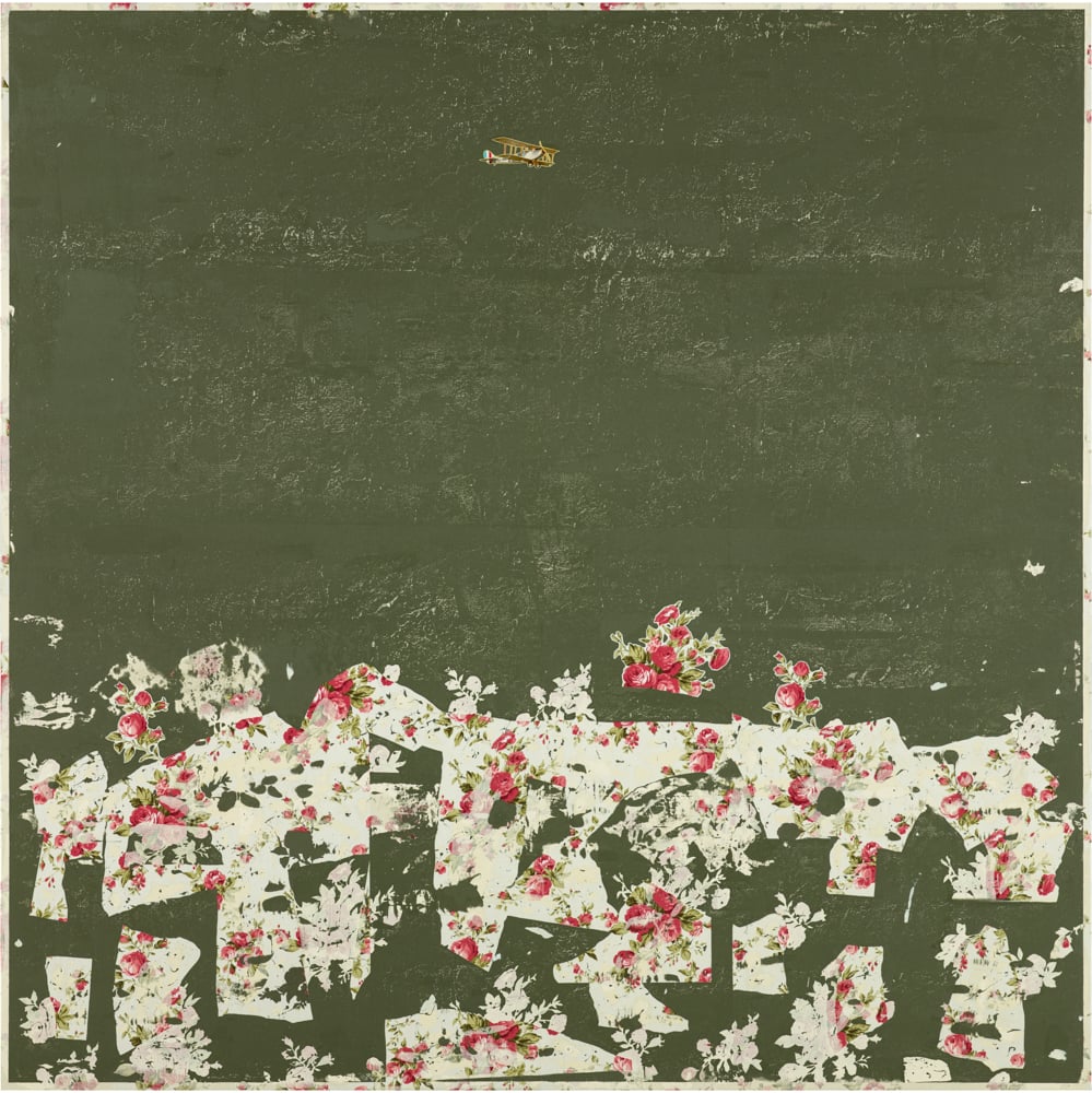  Impetuous Wind, Rugged Rocks and Red Flowers | 狂風&nbsp;&nbsp;亂石 紅花, 2015, 133 x 133 cm 