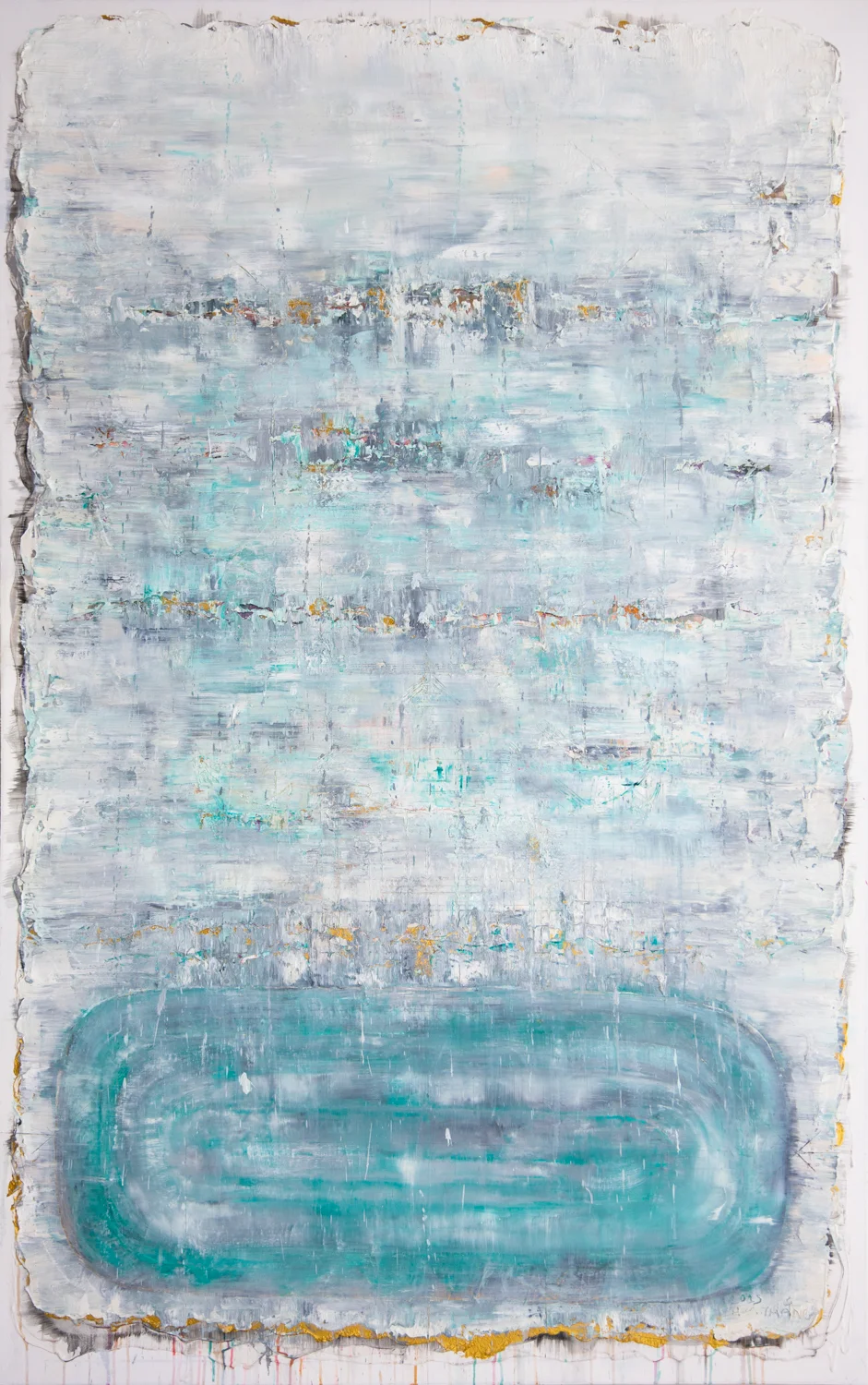  Lake At Changing Season, 2015, Mixed Media on Canvas, 185 x 120 cm, HA Manh Thang 