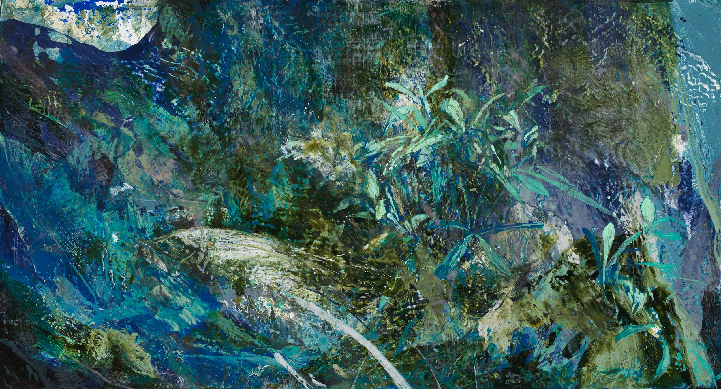Forest #9 | 森林 #9, 2016, Acrylic on Canvas, 80 x 150 cm, SHIU Sheng Hung | 許聖泓 , Image 1/2