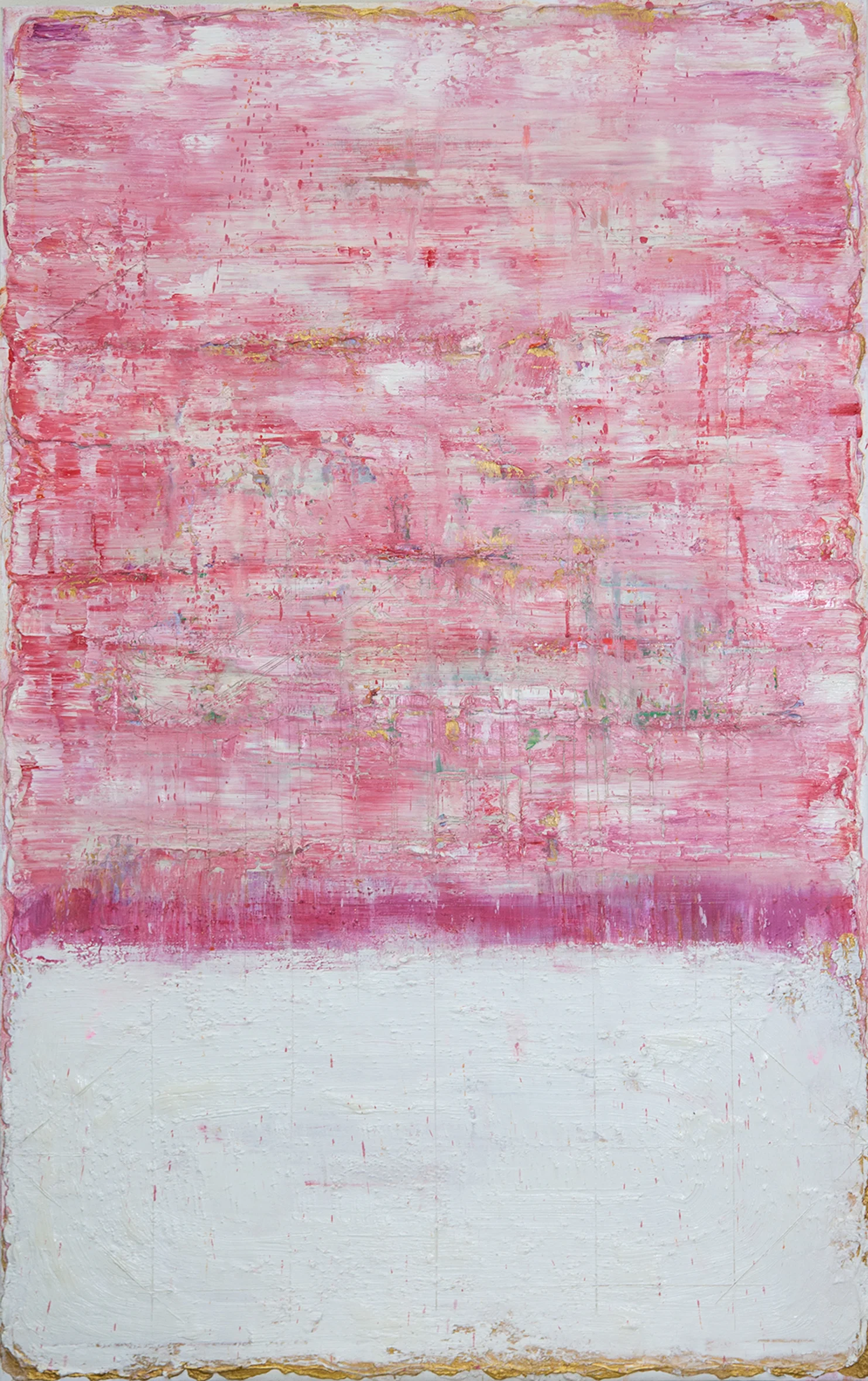  The Lake At Summer Time, 2015, Oil, Acrylic and Charcoal on Canvas, 116 x 68 cm, HA Manh Thang 