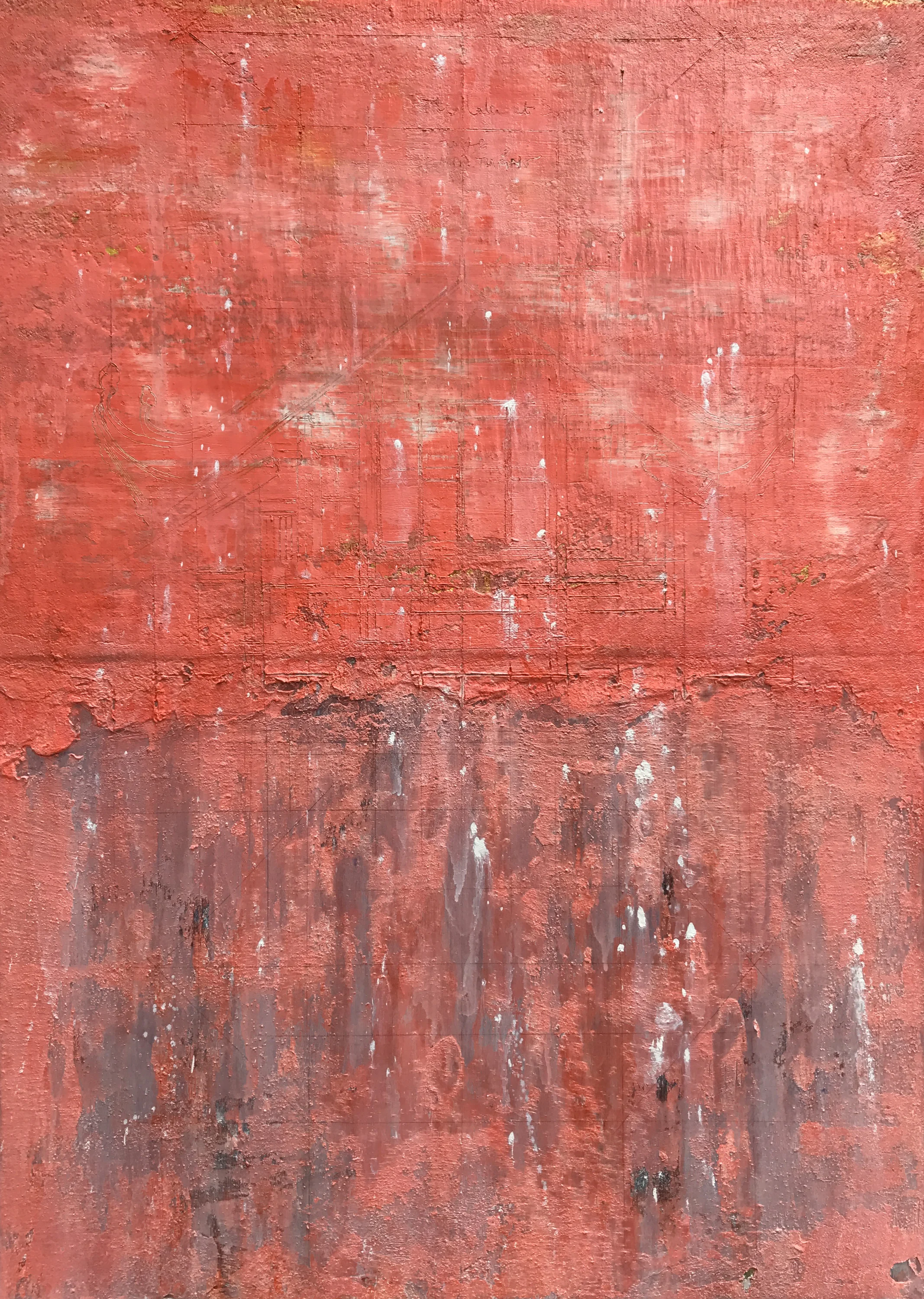 Early Summer Morning #1, 2017, Oil and Acrylic on Silk and Canvas, 97 x 70 cm, HA Manh Thang