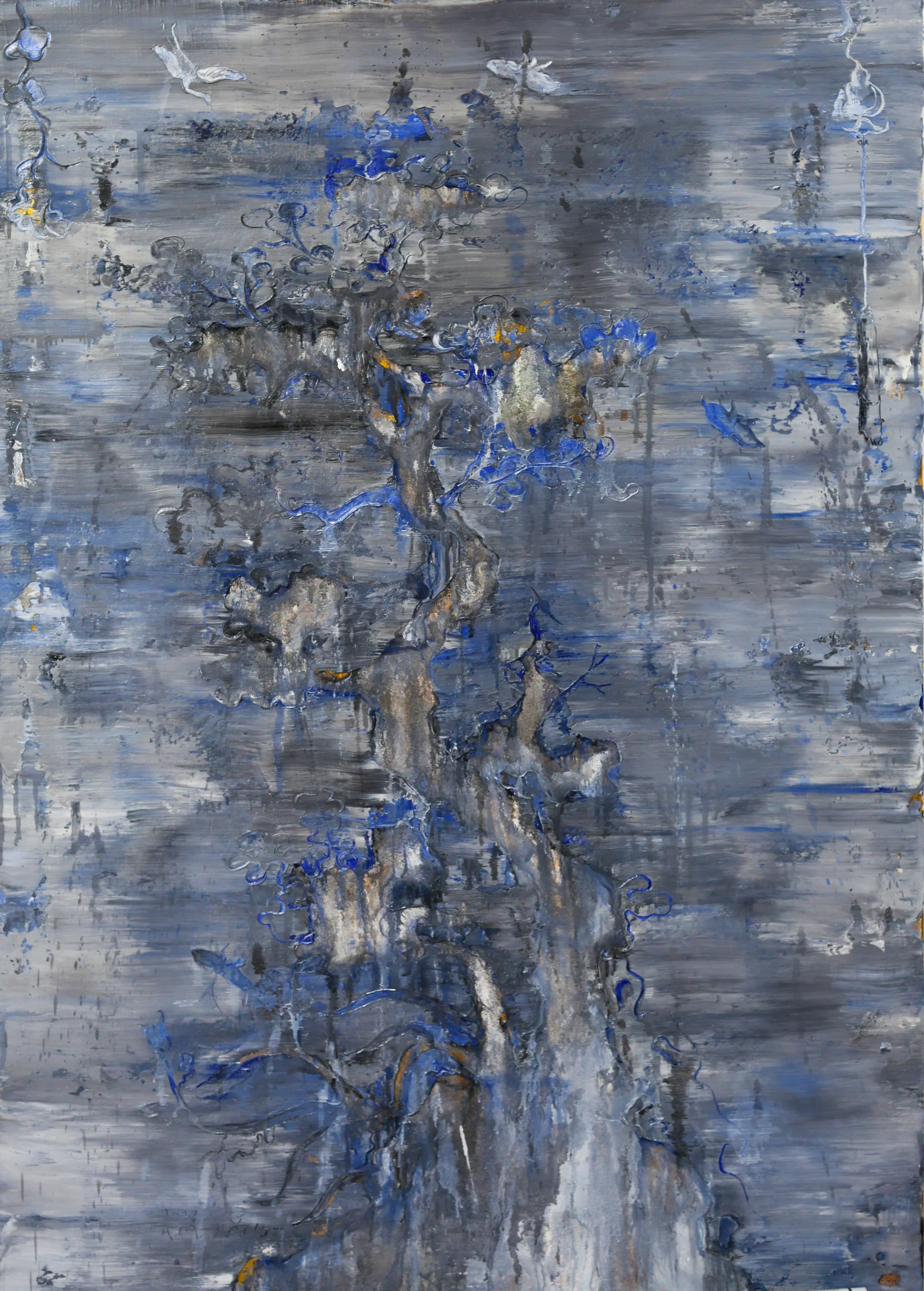The Spring time At Night #4, 2017, Oil and Acrylic on Canvas, 170 x 120 cm, HA Manh Thang