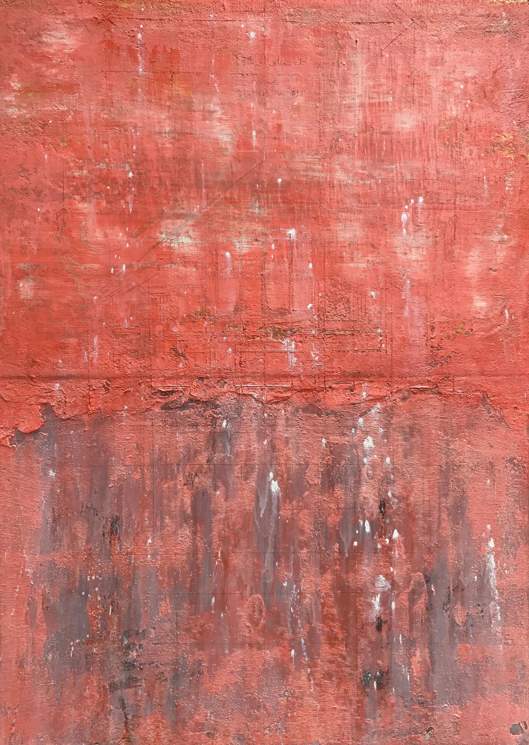 HA Manh Thang, Early Summer Morning #1, 2017, Oil and Acrylic on Silk and Canvas, 97 x 70 cm