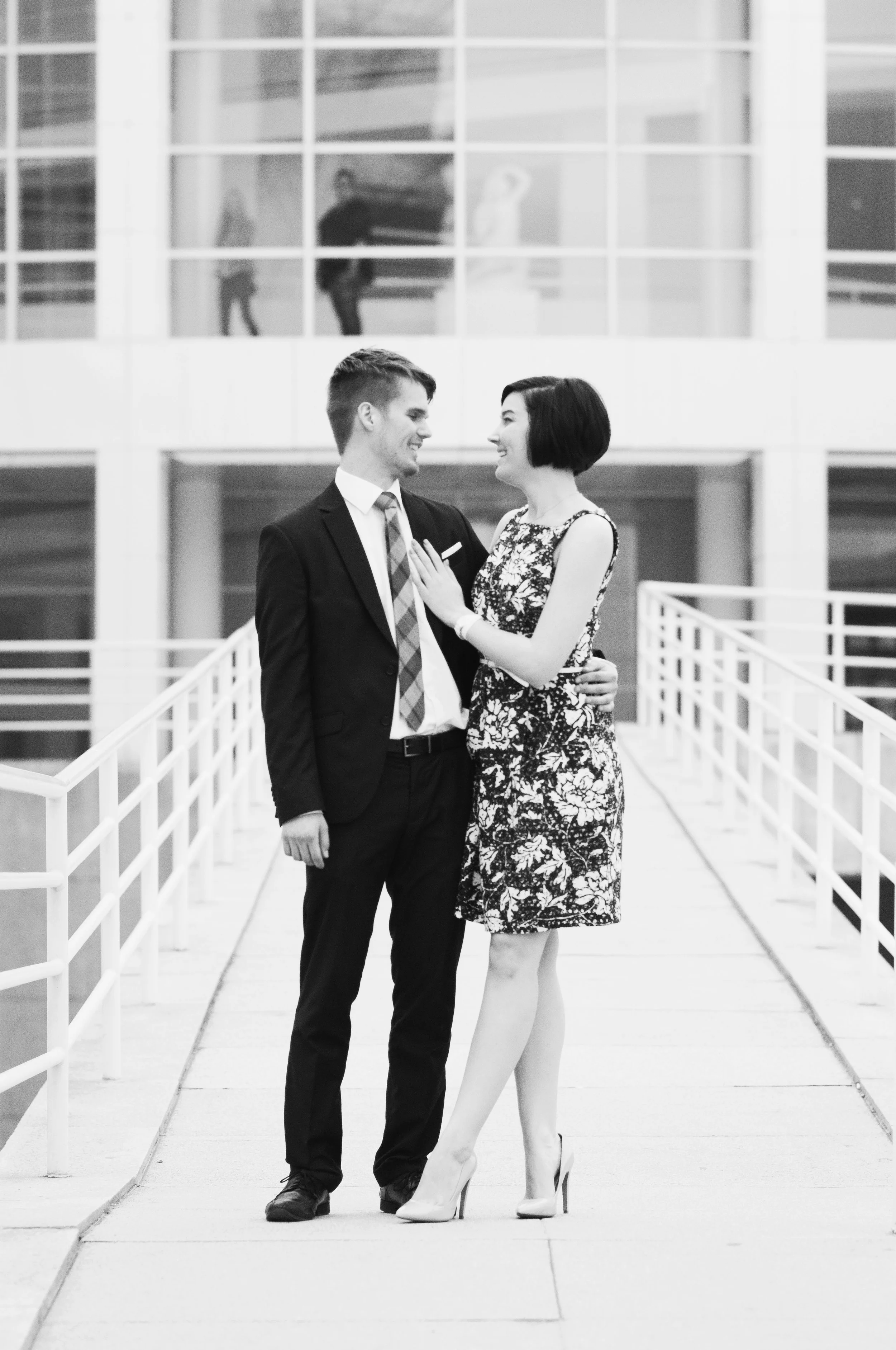 We moved over to the High Museum of Art for the second half of our session. I love the clean shapes and lines. Black and white is really taking over on this half. (And I love it). 