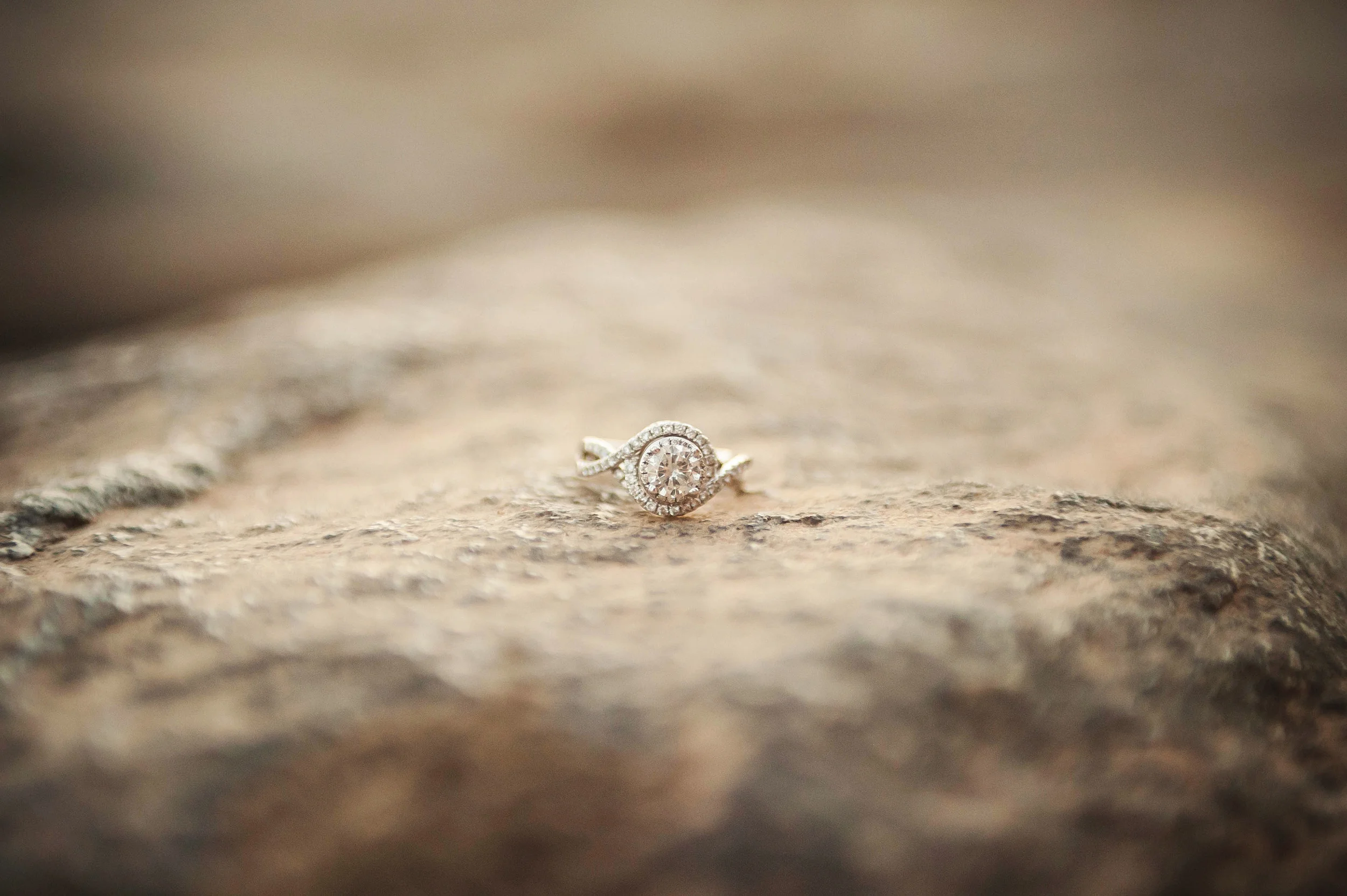 ring on the rocks. yes i laid down and got dirt all over me for this one. worth it!