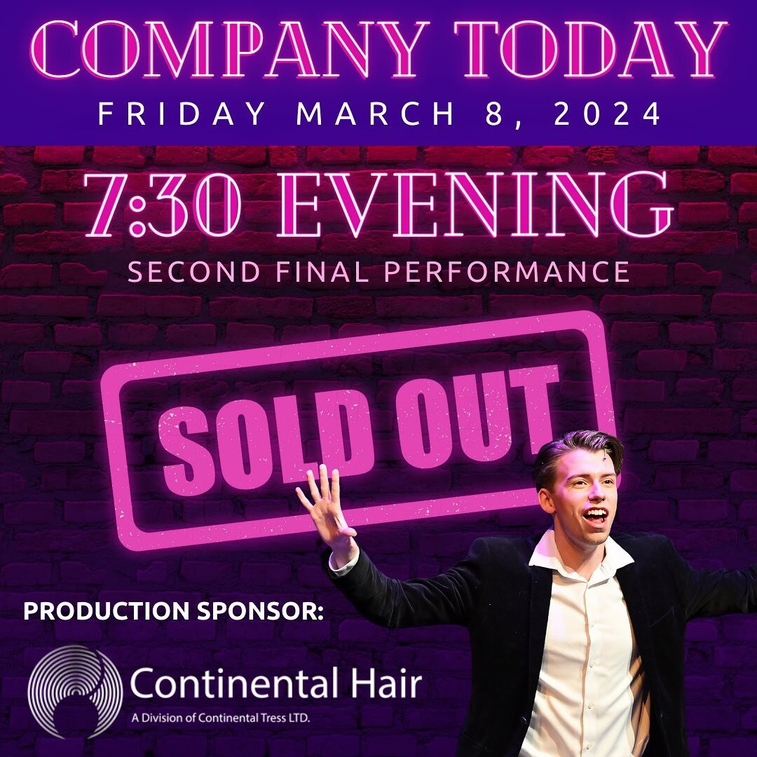 #MTPCompany IS SOLD OUT! 🍸

Everybody RISE! Company has officially sold out it&rsquo;s last two performances. Did you snag tickets to one of the hottest shows in town? 

💜7:30 PM
Call the Grand Theatre Box Office to add your name to the waitlist fo