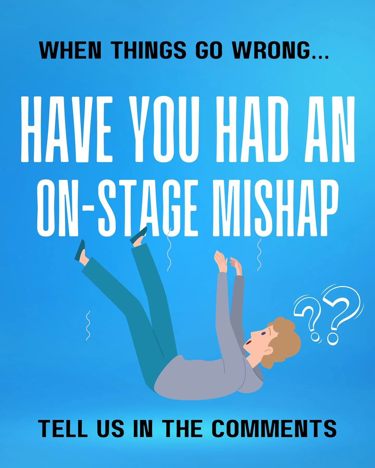 When things go wrong&hellip; 🫣

Have you ever had anything go wrong during a performance? We&rsquo;re sure you have a memorable story where something went wrong, but the show went on! 

⬇️ Tell us in the comments ⬇️
