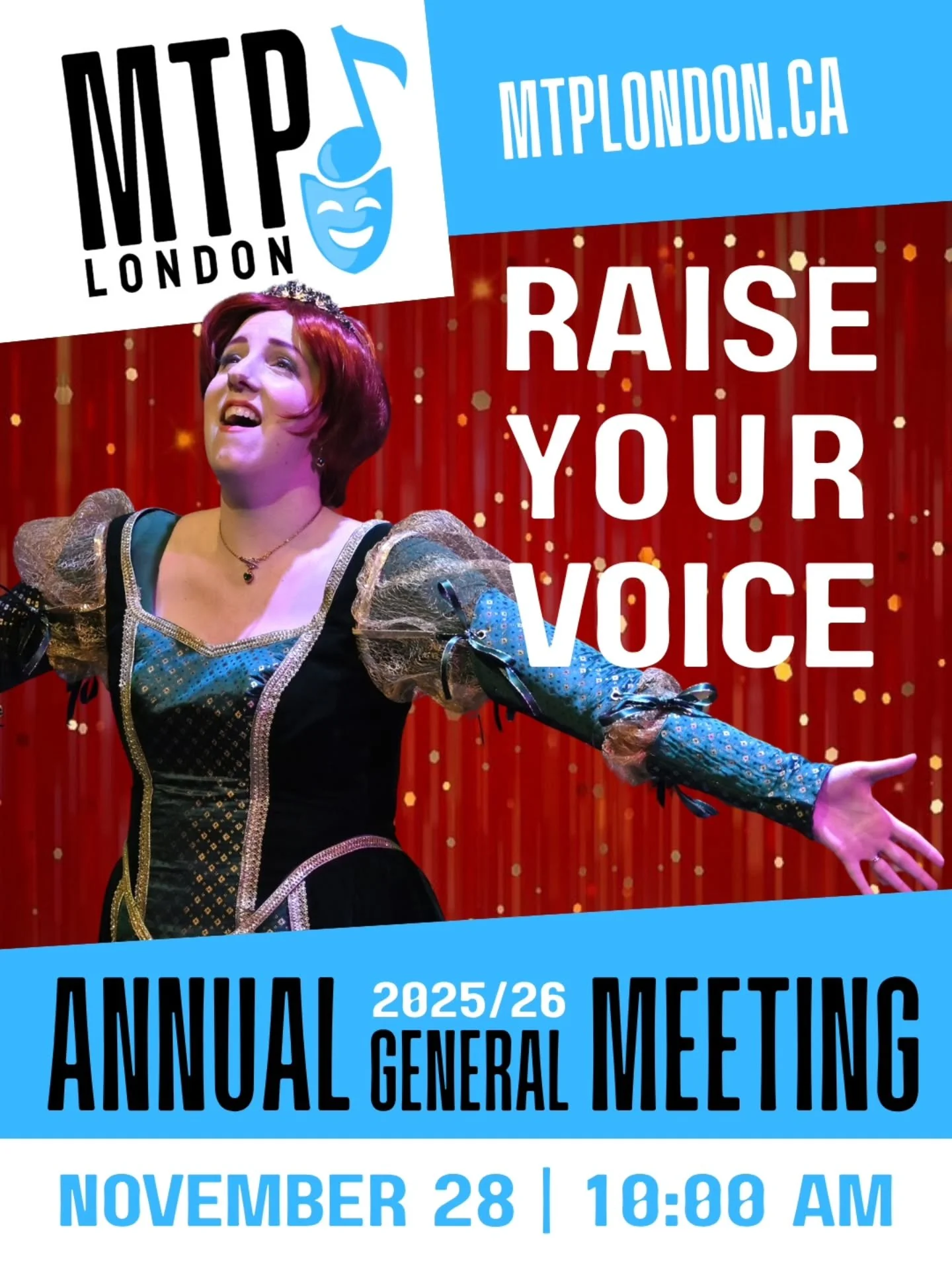 📣 Calling all MTP members! Our 2026 AGM is just around the corner.
Join us for our Annual General Meeting as we reflect on the past season and look ahead to our 39th year serving the London theatre community. This is your opportunity to have your sa