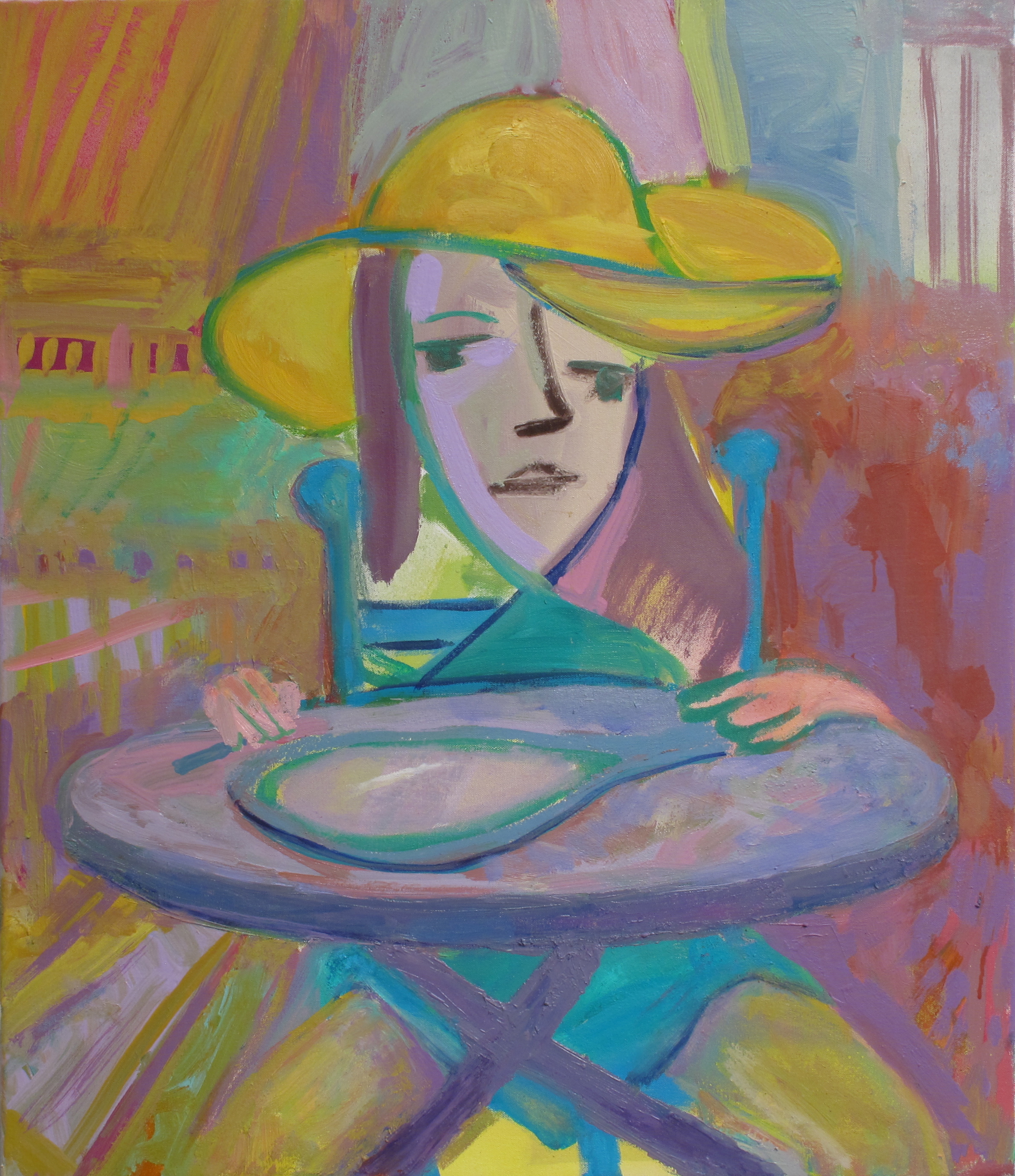 Girl With Mirror 29” x 25” Oil on Canvas 2011 