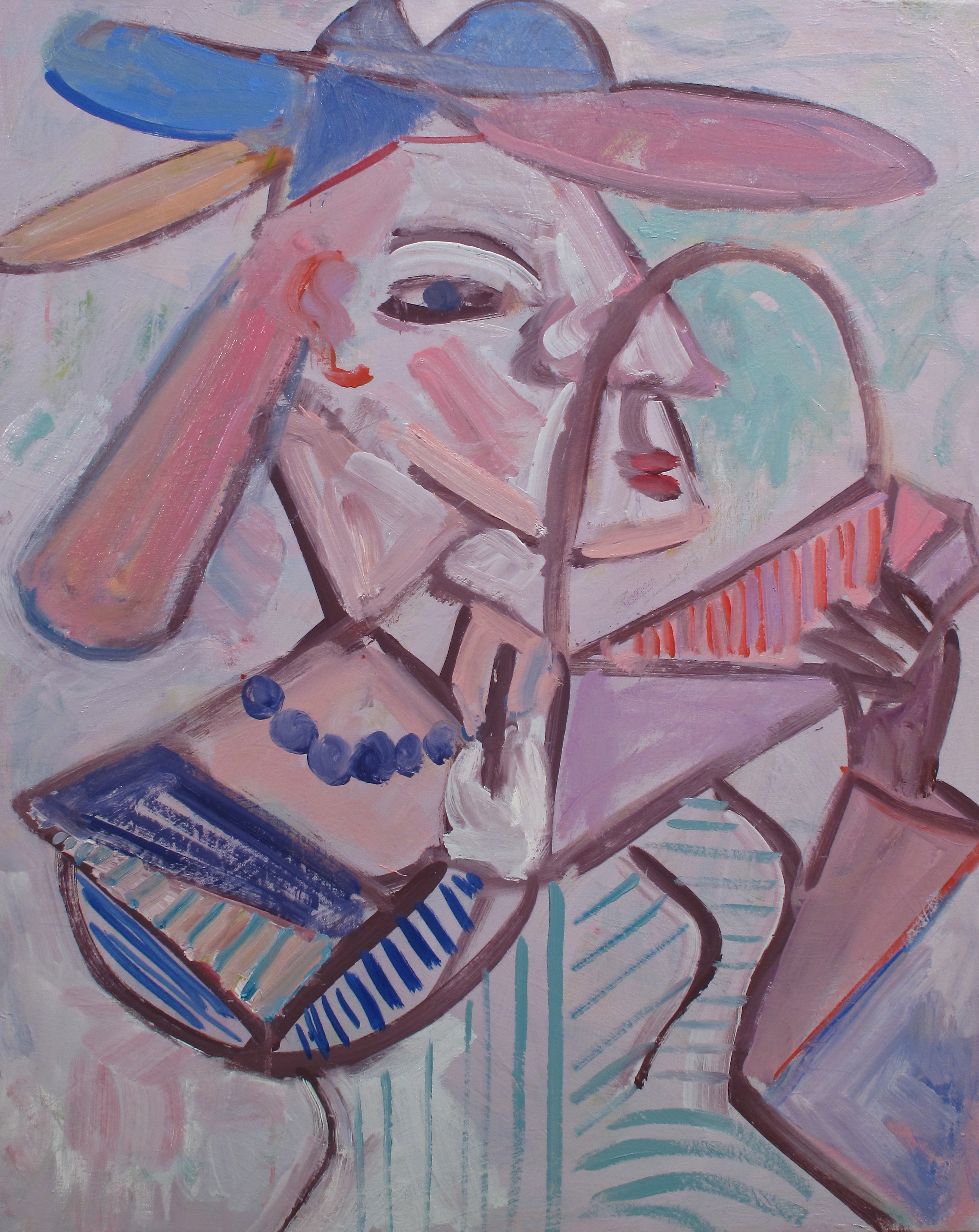  Woman with Handbag 35” x 28” oil on canvas 2011 