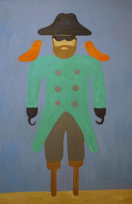  Symmetrical Pirate oil on canvas, 72" x 50" 1999 