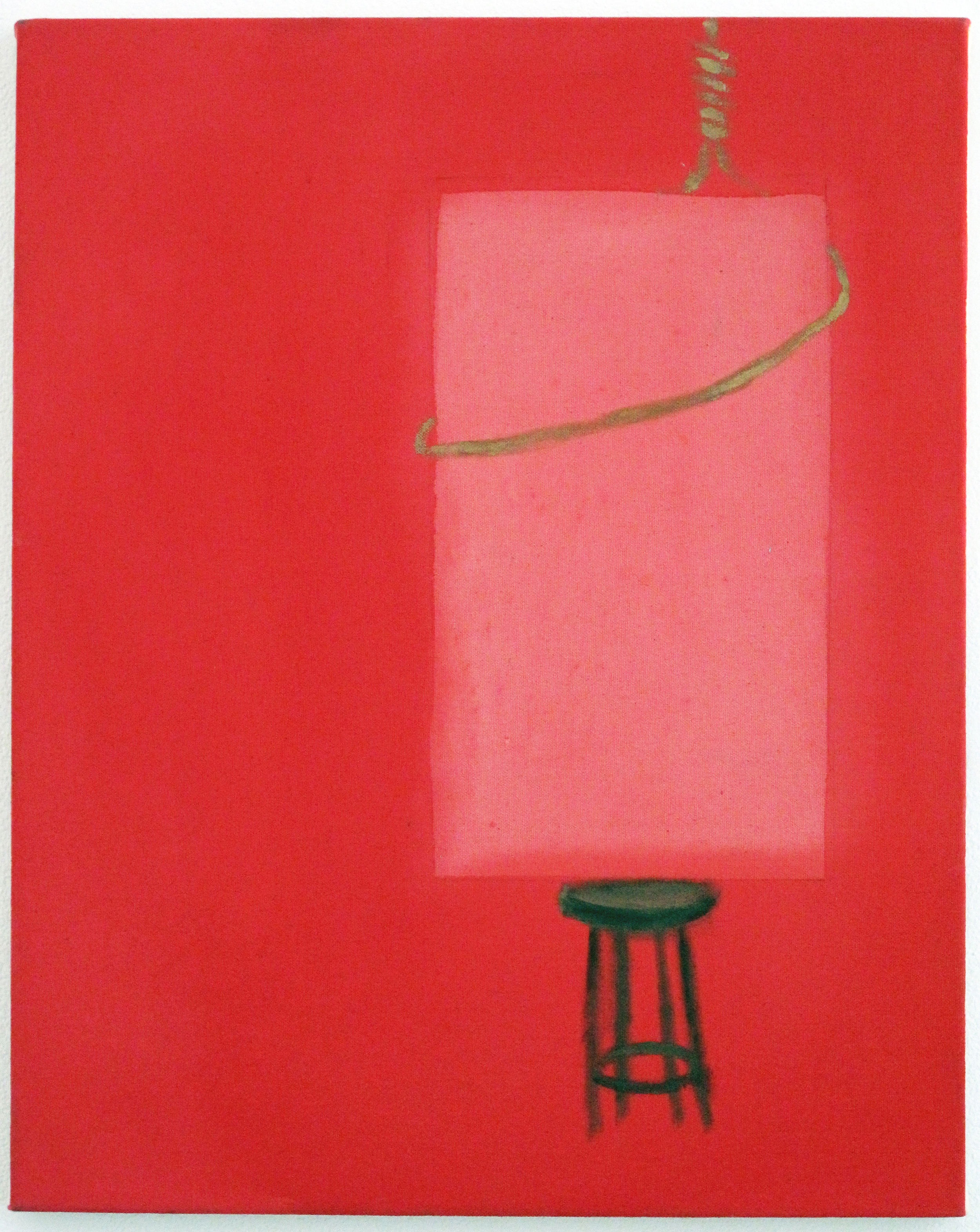  Suicidal Shape (Study in Red) oil on canvas, 25" x 19" 2009   