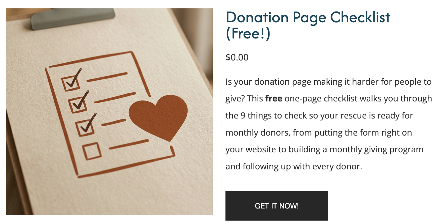 Donation Page Checklist
