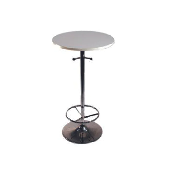 Ståbord, runt, vitt Längd: 60 cm Bredd: 60 cm Höjd: 110 cm Pris: 450 kr