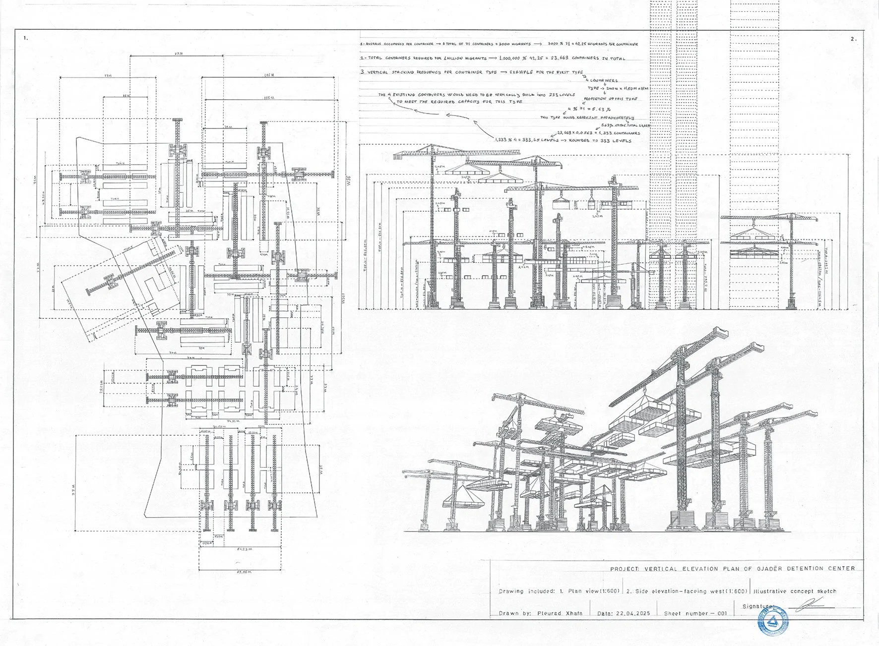  Pleurad Xhafa,  Vertical Elevation Plan , 2025 