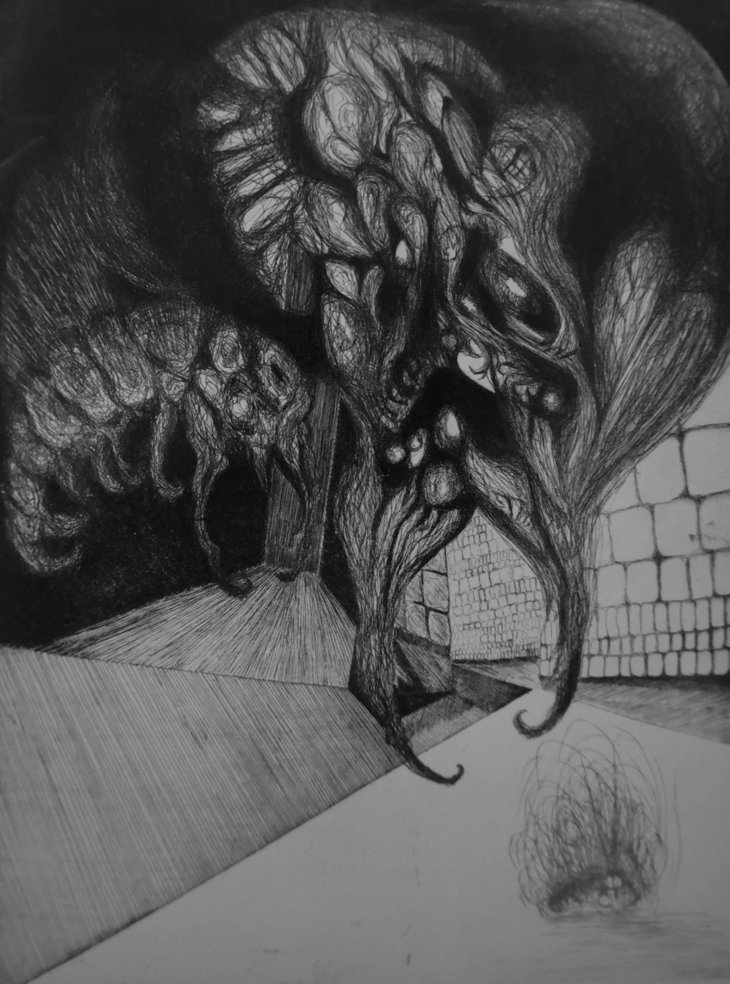  Carlo Gajiani,  Nasce la colpa , aquaforte, 1963, 45x60 