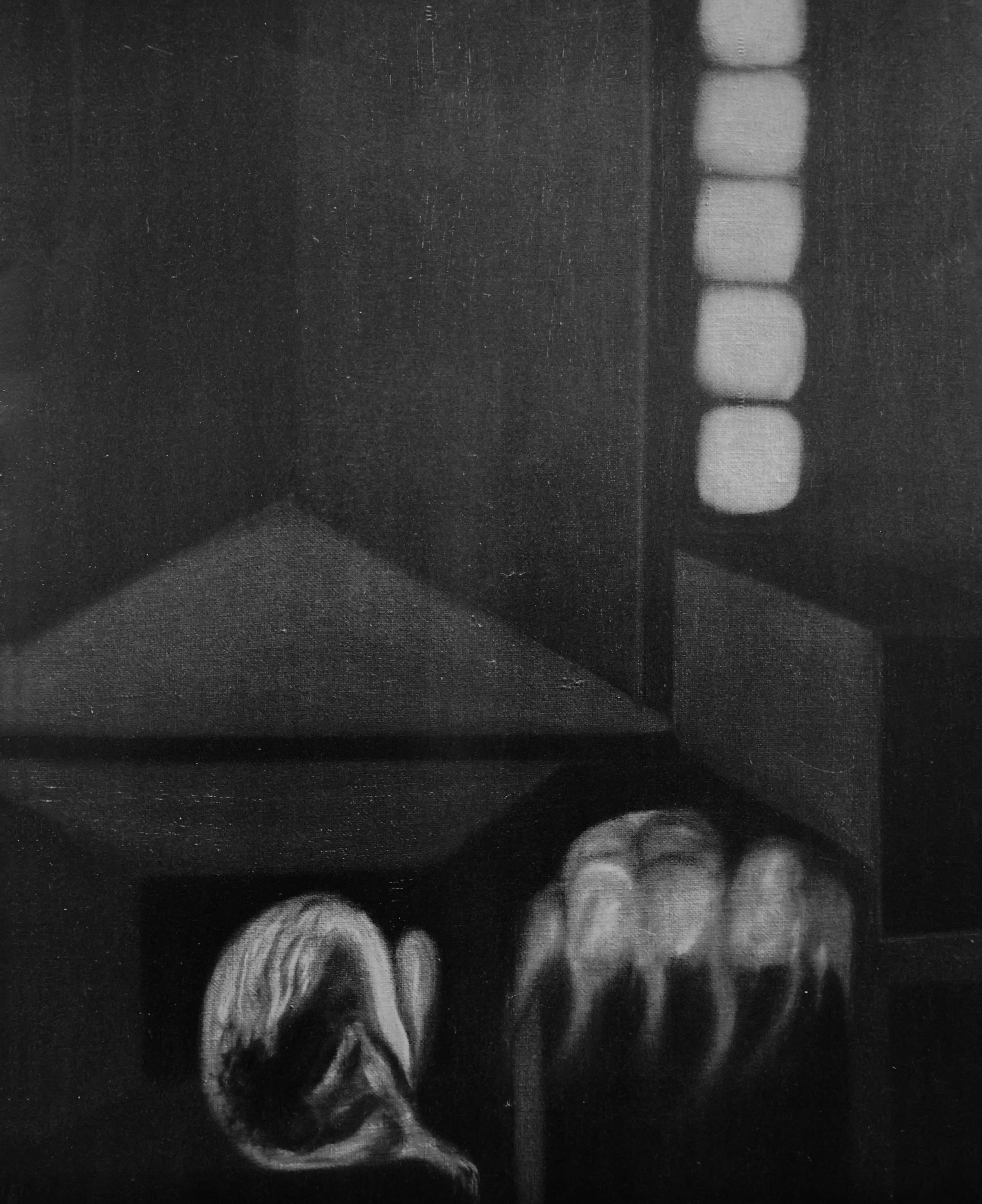  Carlo Gajiani,  Nella camera , olio, 1964, 50x60 