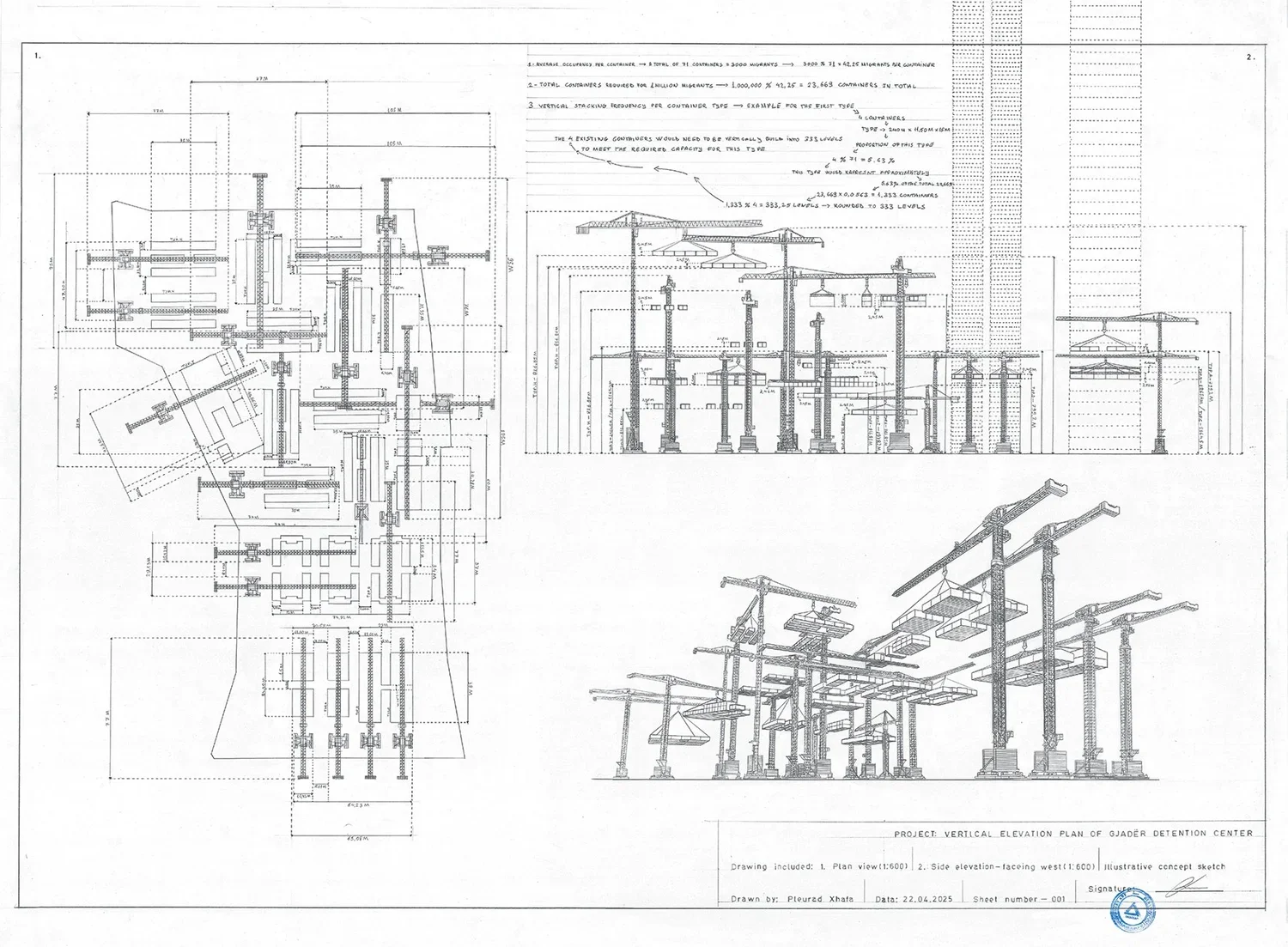  Pleurad Xhafa,  Vertical Elevation Plan , 2025 