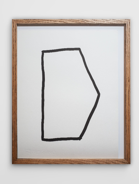  Giuseppe De Mattia,  Tre forme semplici autonome e rotanti , 2021, China su carta, acrilico su stampa Fineart, acrilico su tela, gres, 35 × 44,5 cm 
