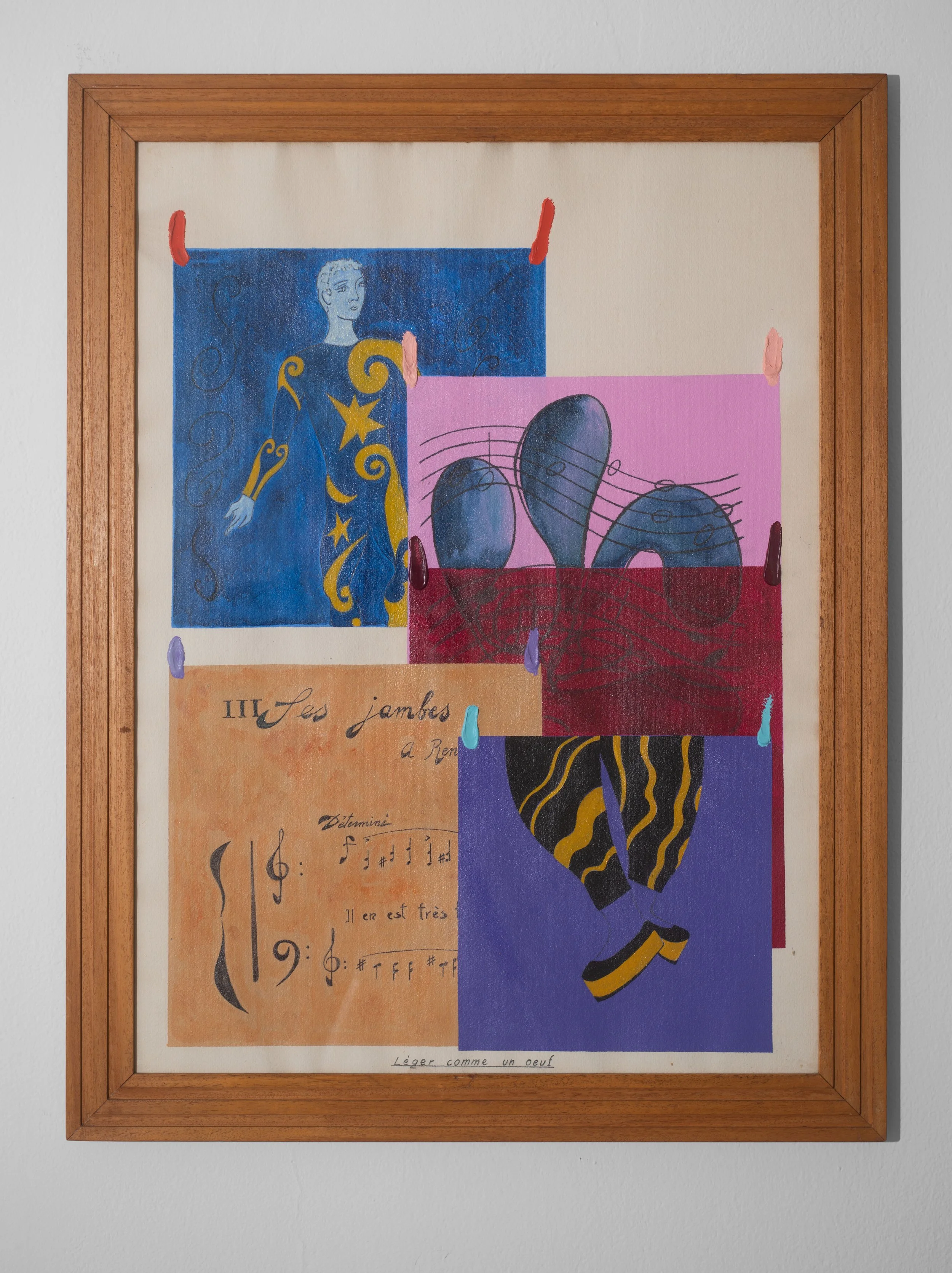  Aldo Mondino,  Lèger comme un oeuf , metà anni '70, 76×56 cm 