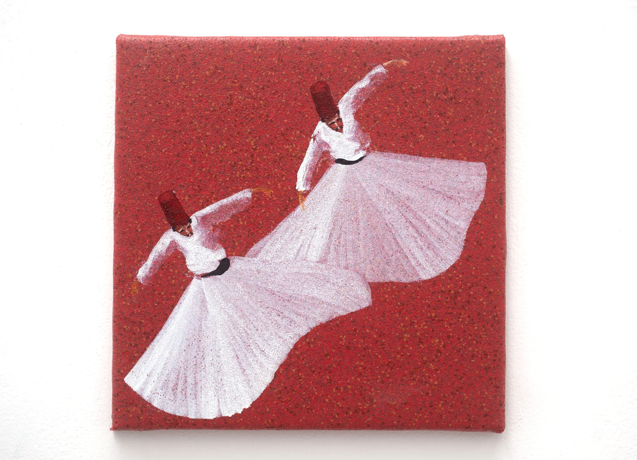  Aldo Mondino,  Dervisci , 2004, olio su linoleum, 40x40 cm 