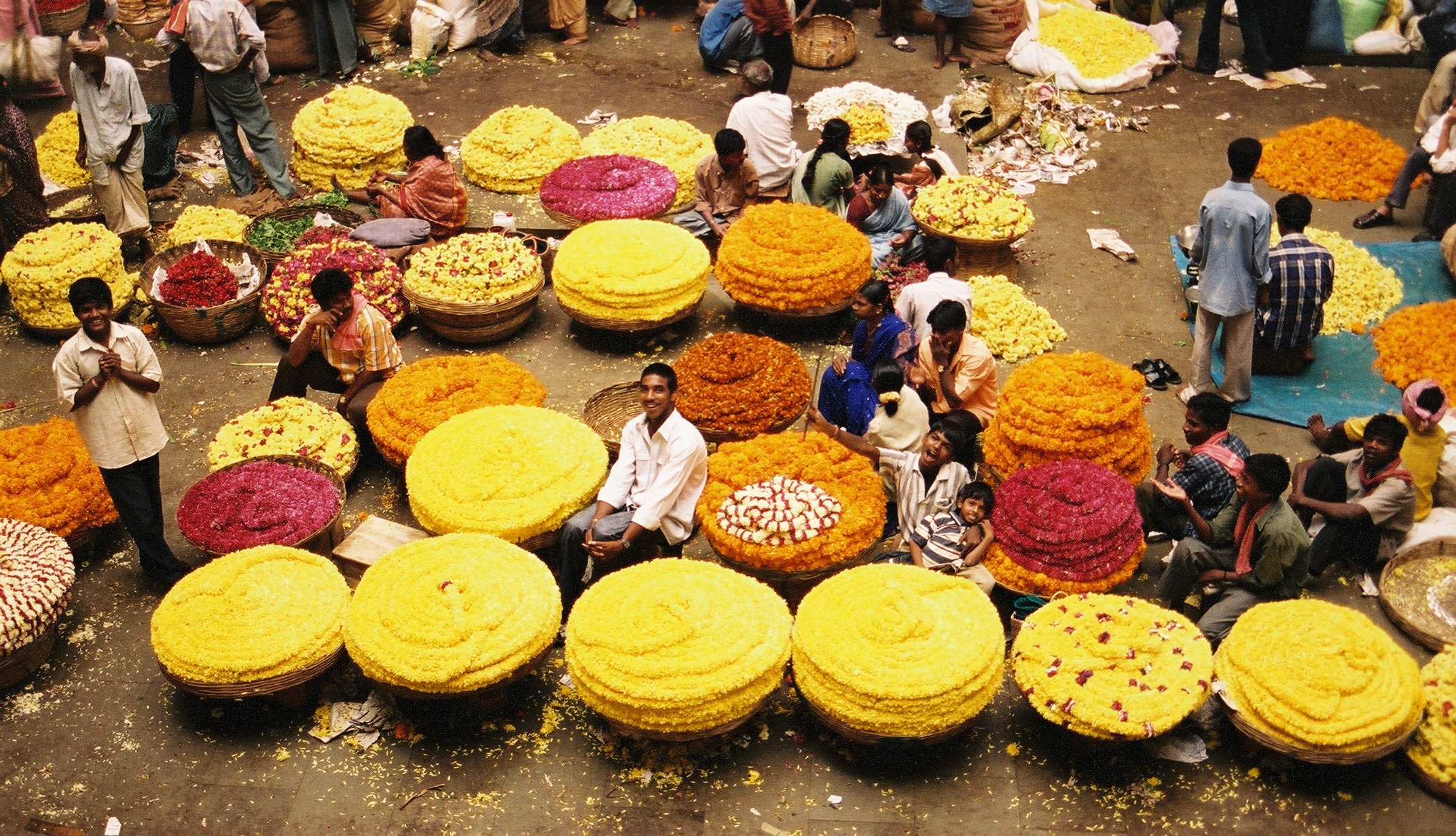 a colourful market