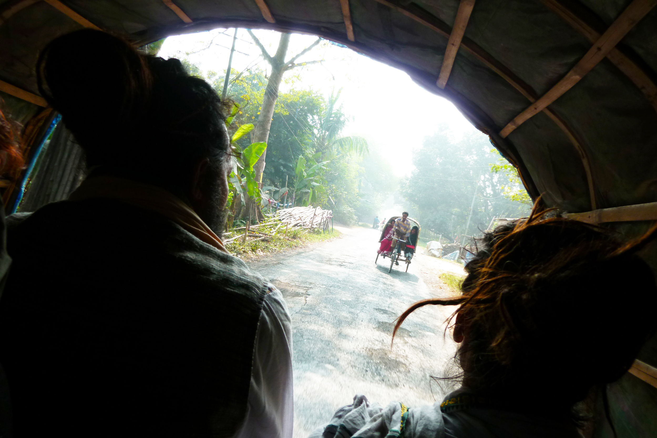  Akass Fakir &amp; Armaan Fakir on the road from Krishnanagar, coming from a mela, December 2011&nbsp;© Edith 