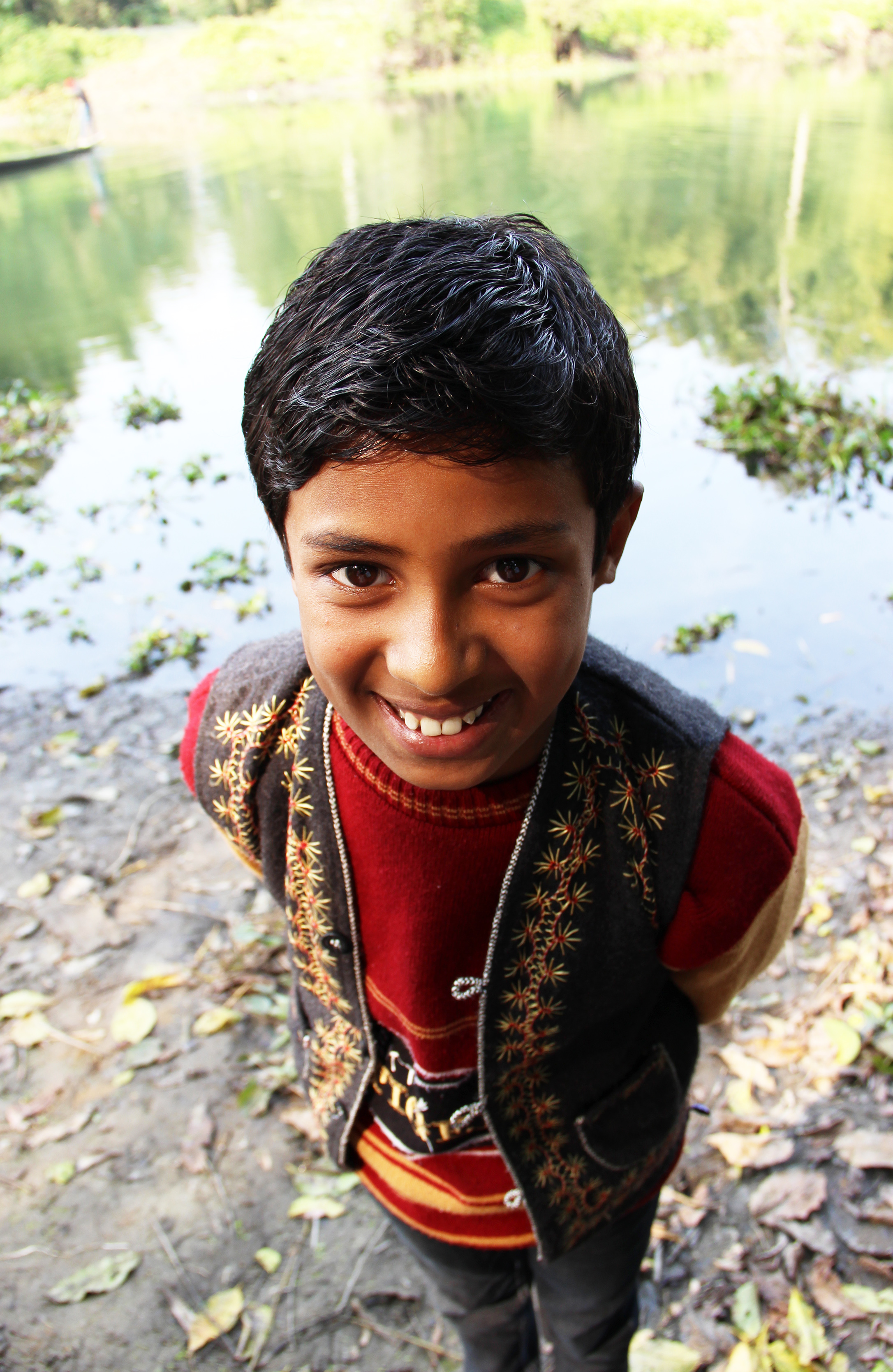  Amlan, son of Bishnu Das, along 'his' river, Majuli Island, January 2014 © Edith Nicol 