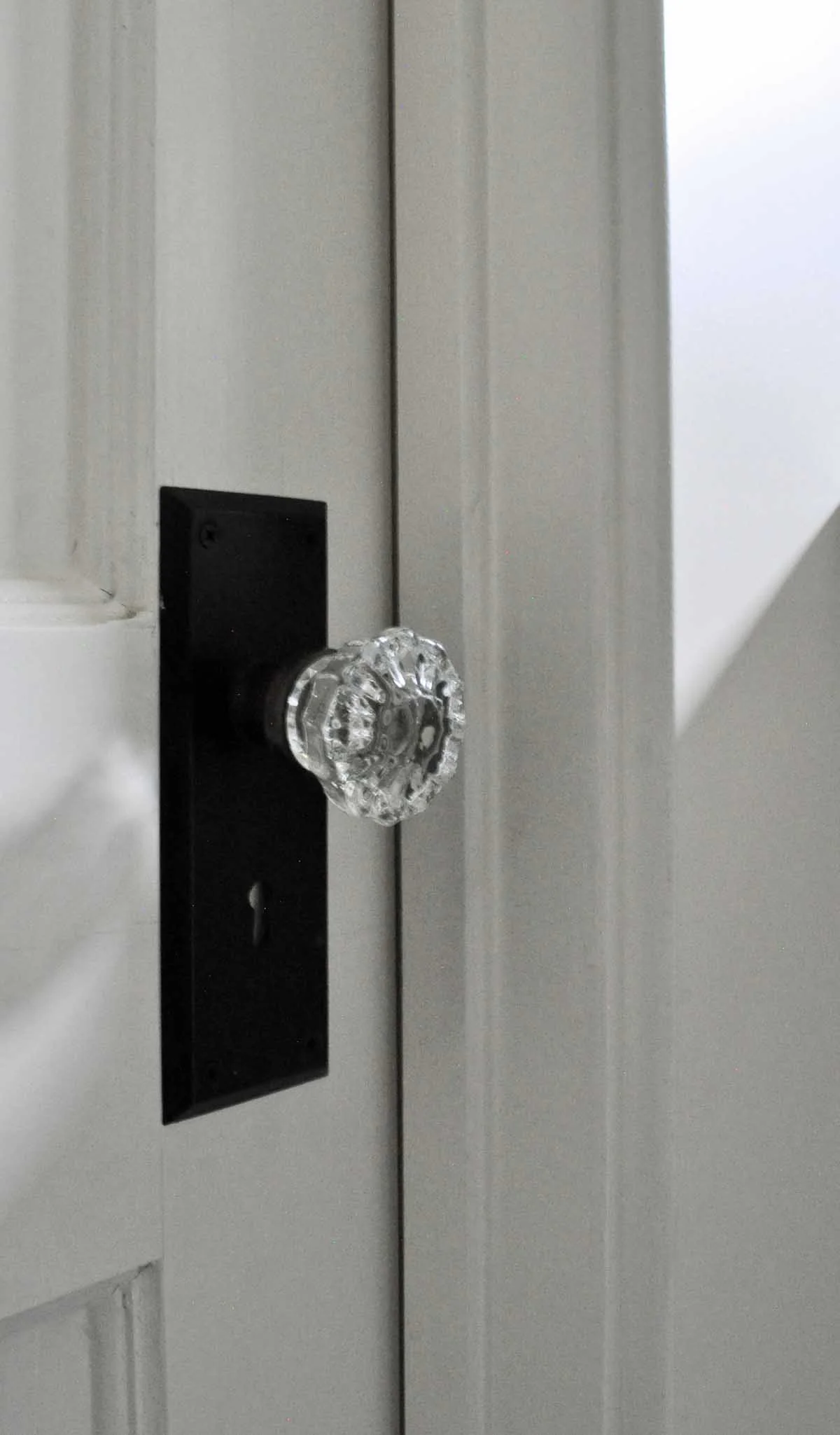 Denver historic home renovation with reclaimed crystal door hardware