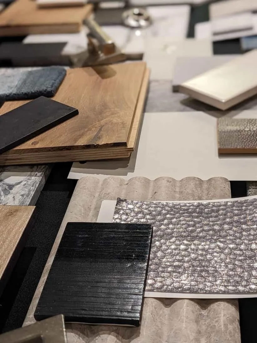 Material selection for Castle Pines new construction home designed by Jamie House Design