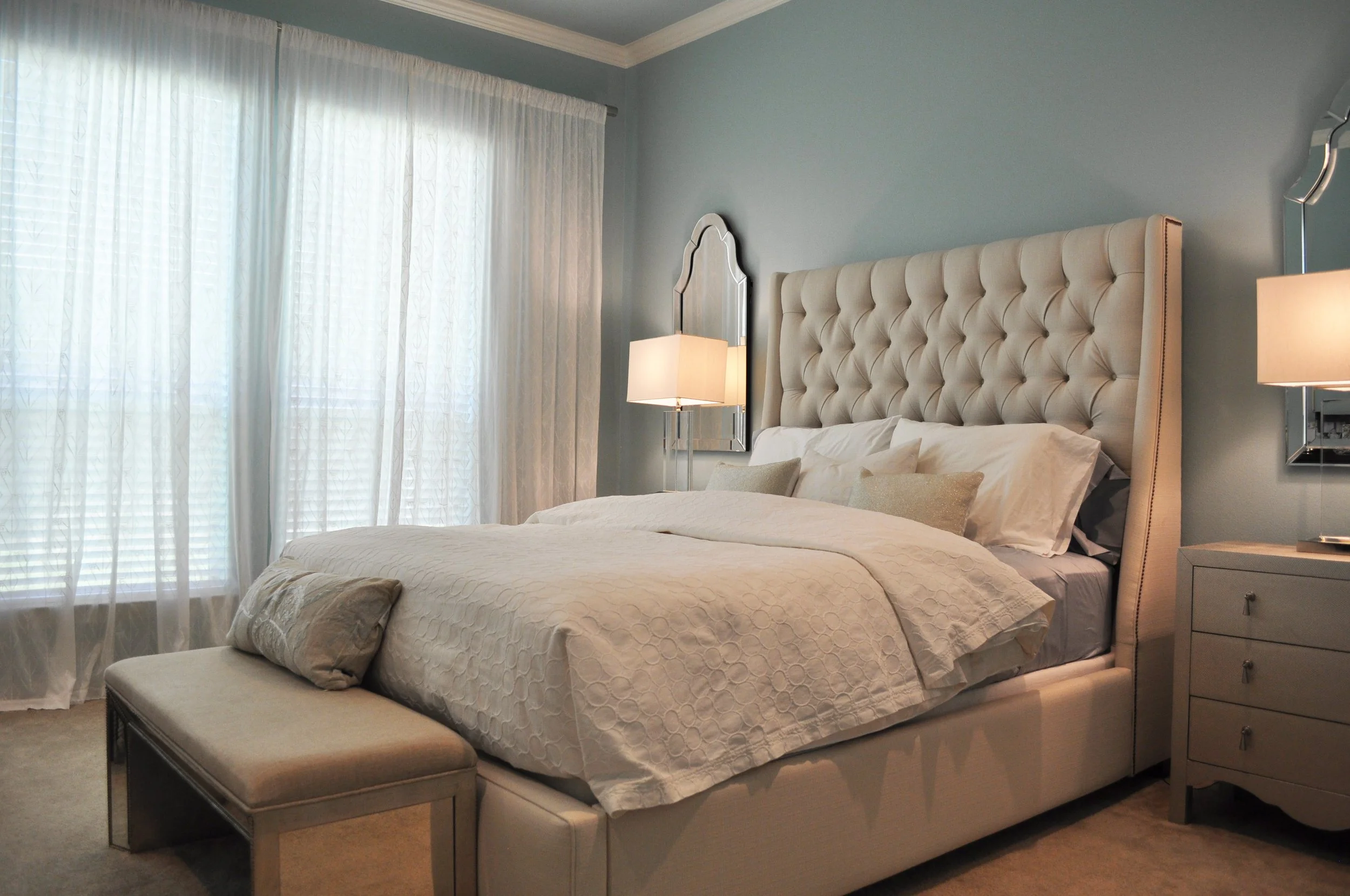 Primary retreat designed by Denver interior design firm Jamie House Design