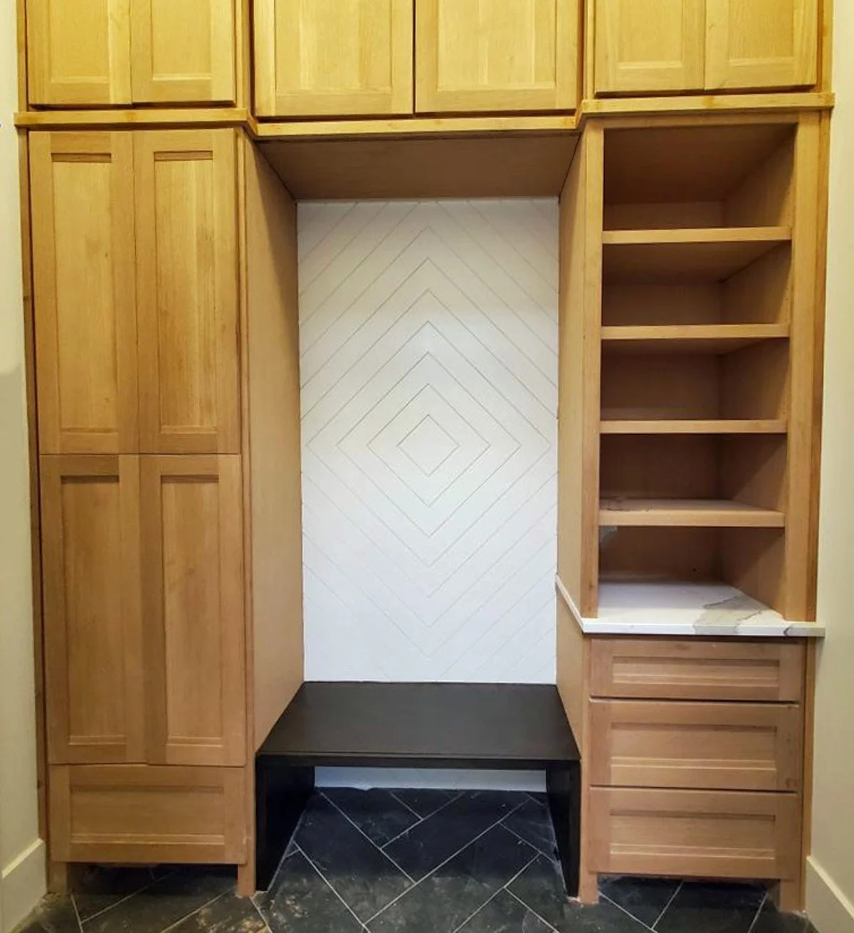 Custom built-ins designed to fit a modern family in Castle Pines Co