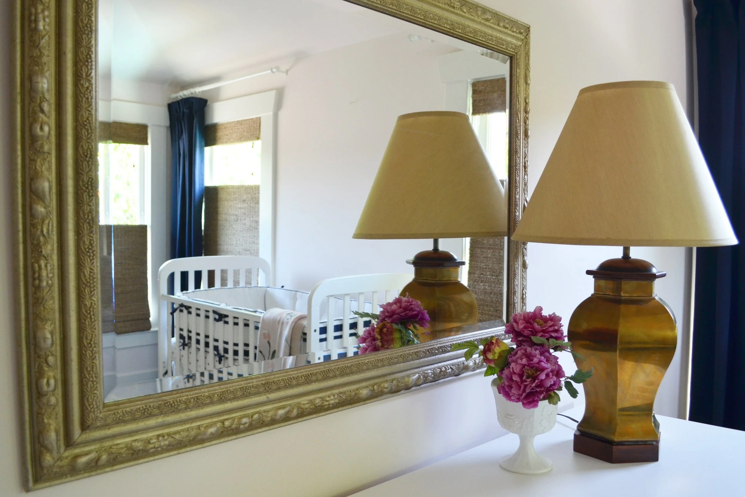 Using asymmetry to frame a view into a space.