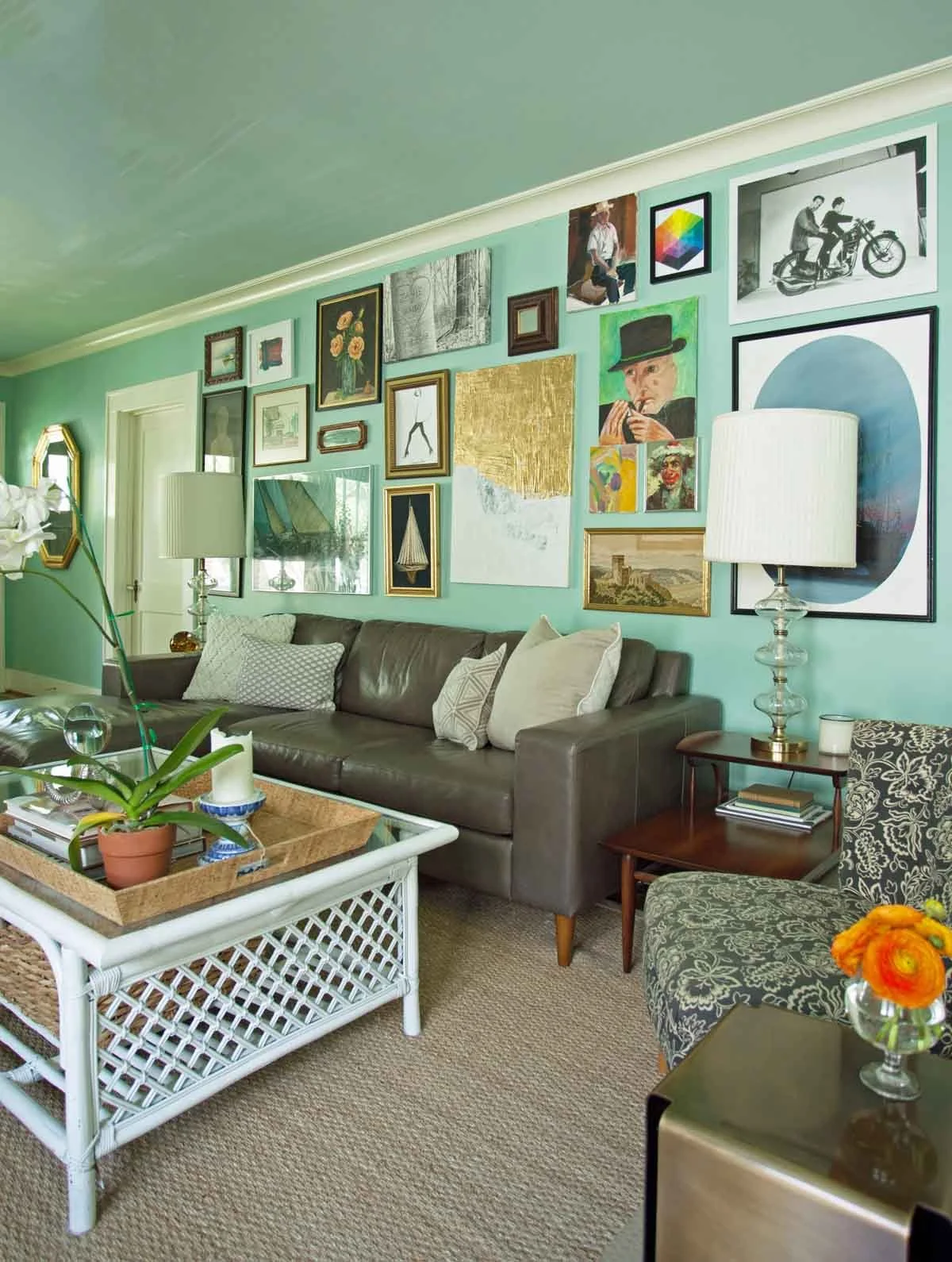 Gallery wall in Designer's own living room