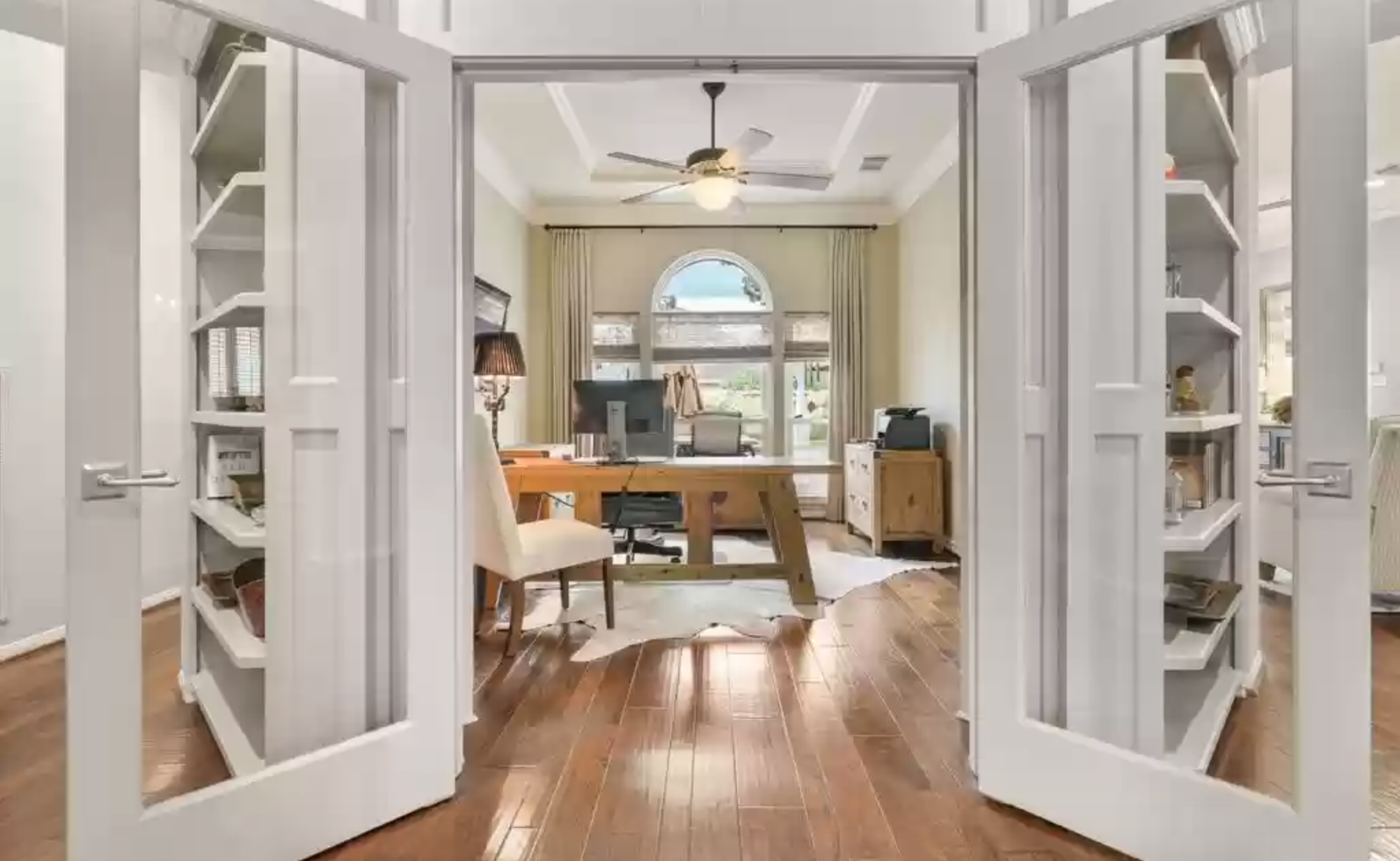 Home office in Highlands Ranch using furniture that coordinates with the rest of the home.