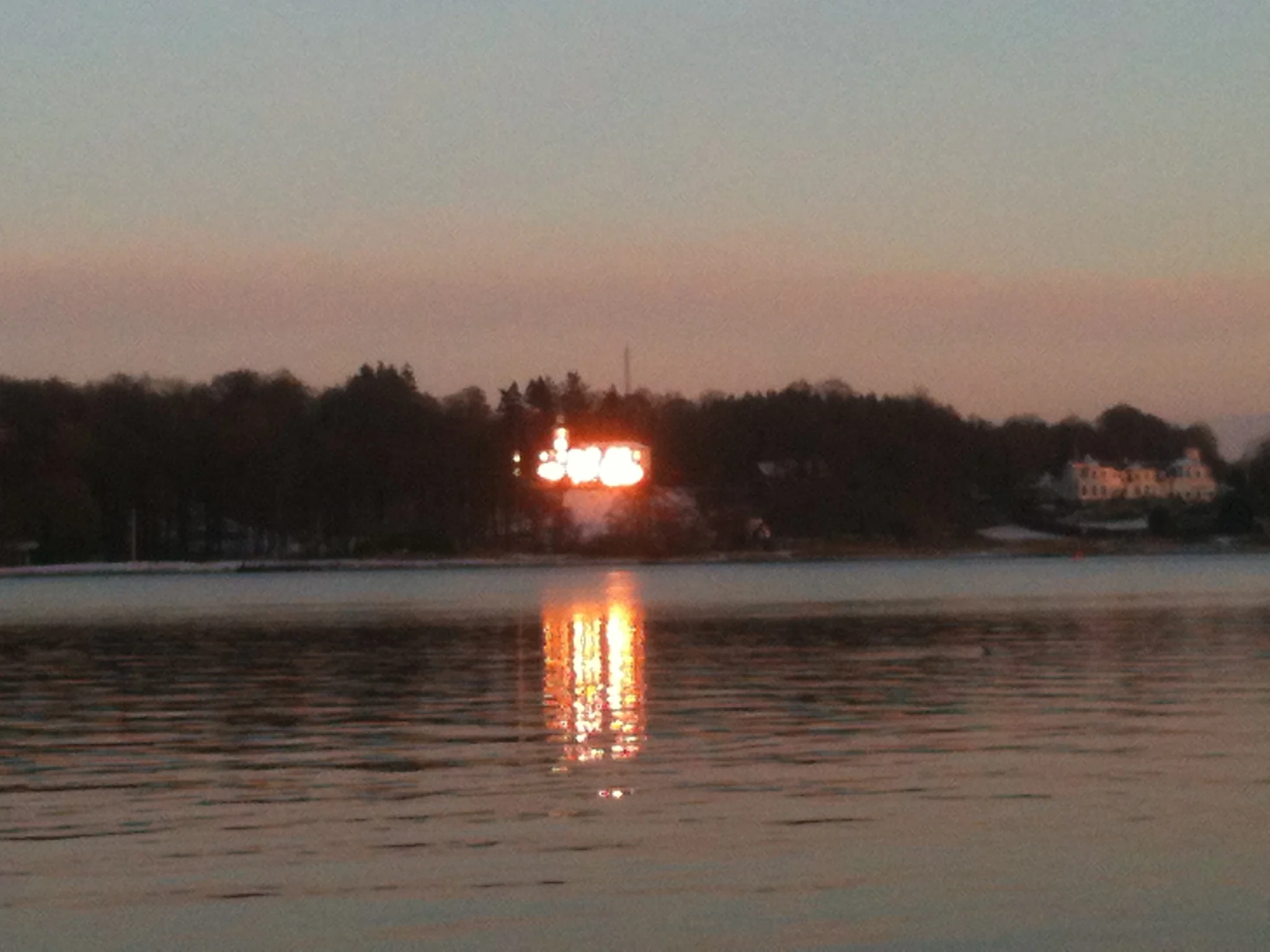 Solnedgang. Fra Vindebyøre mod Christiansminde i øst!