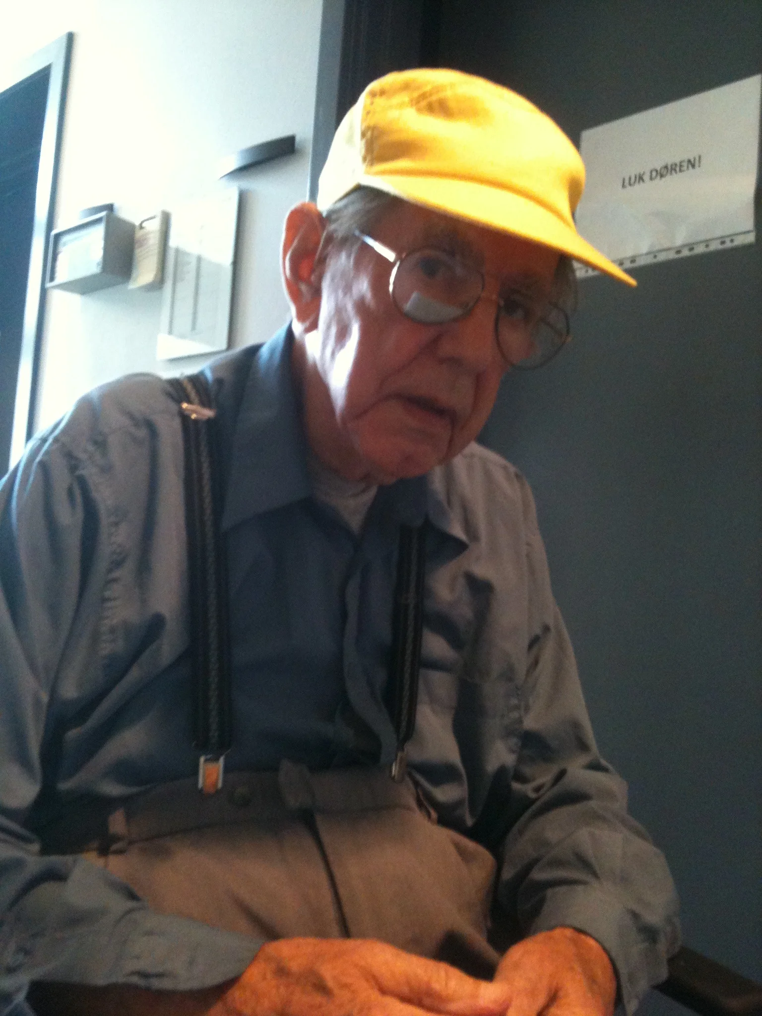 Gammelfar Magne på plejecenter Tangshave i Nordborg, 2011