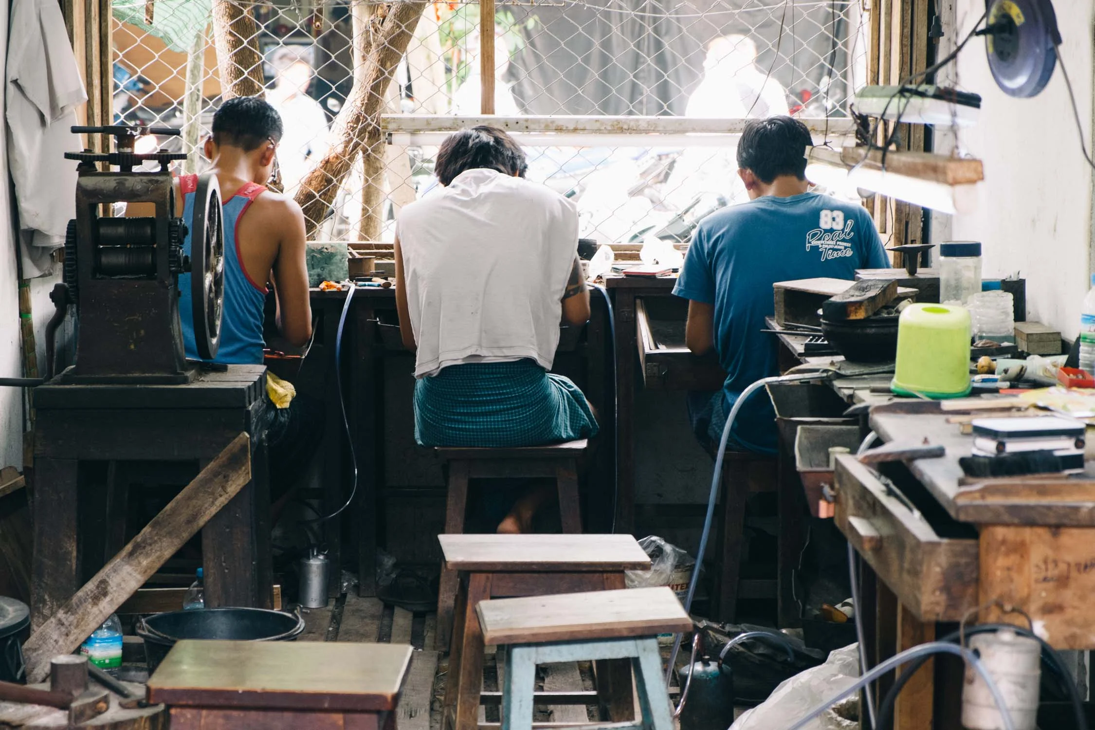 Cutters spending the day in the middle of the market.