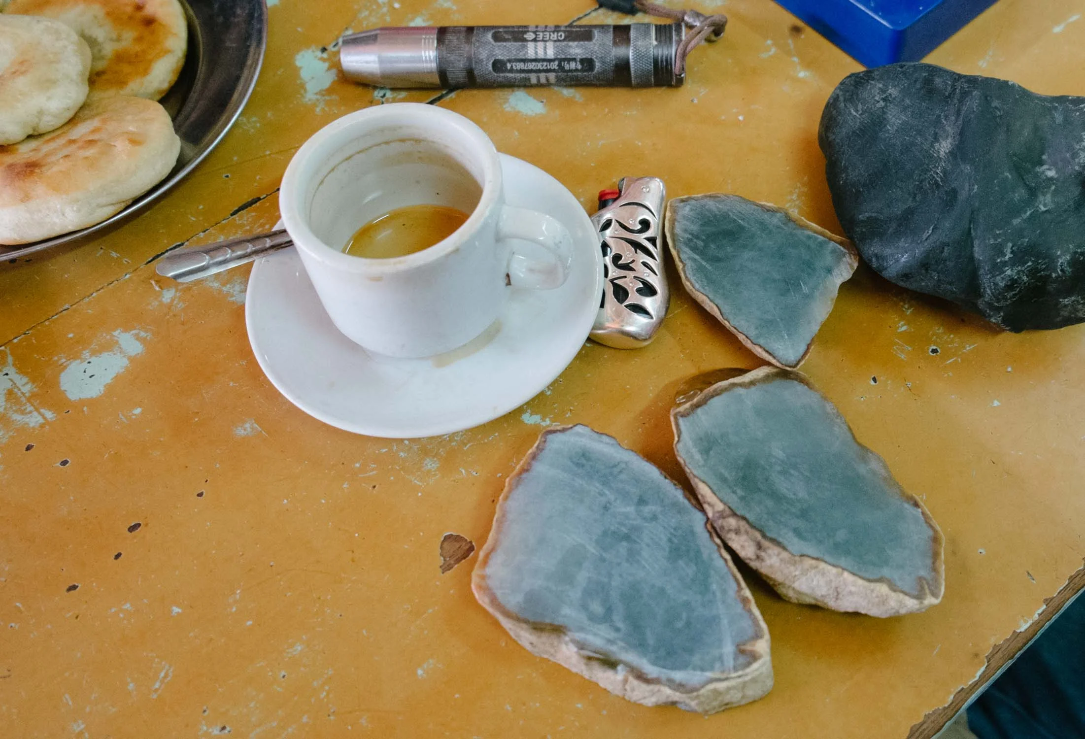 Slices of lower quality carving jade.