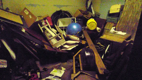 PortSide's
archive of historic documents is somewhere beneath all this.