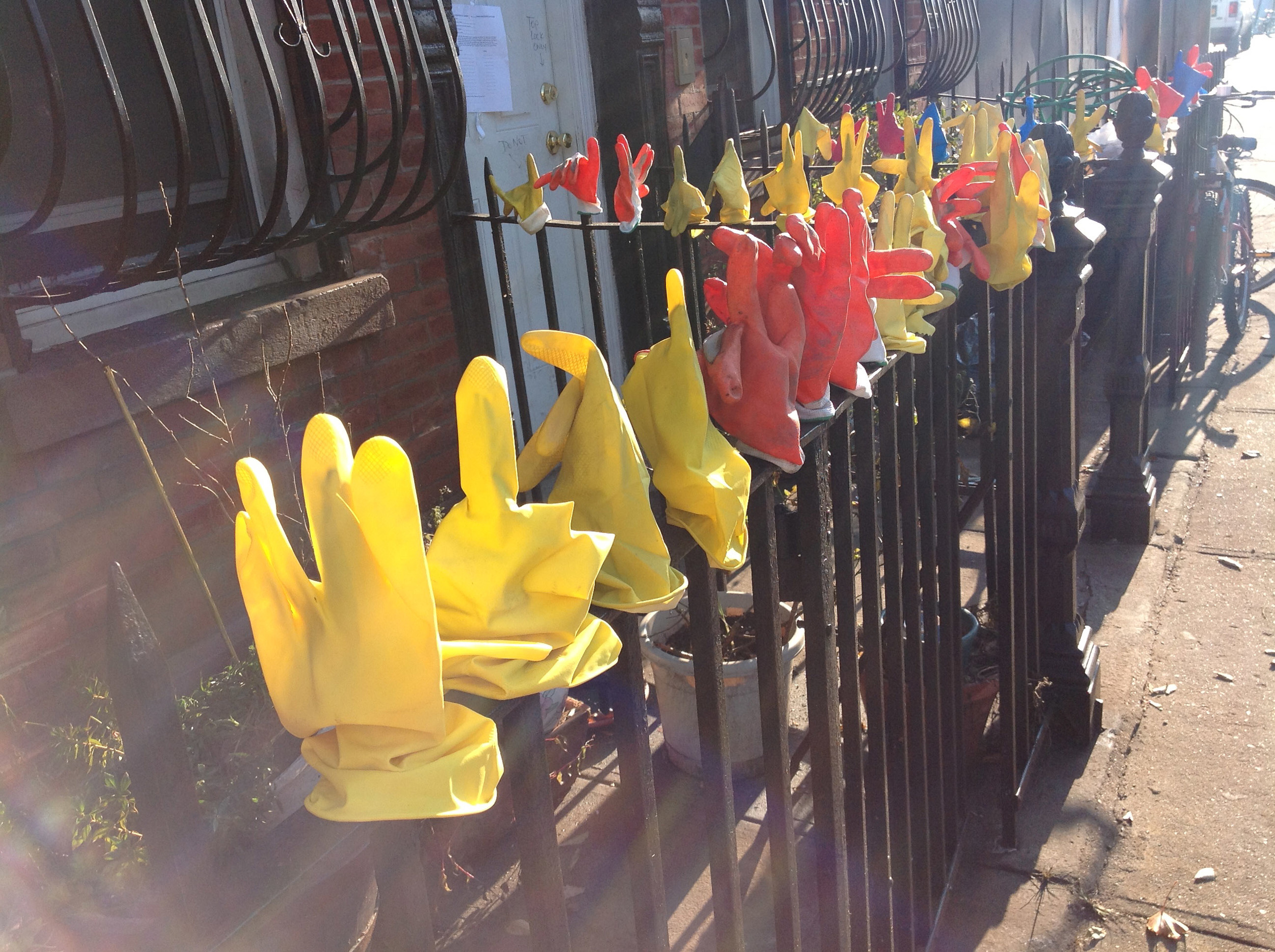 One building grew their collection of work gloves out front (Copy)