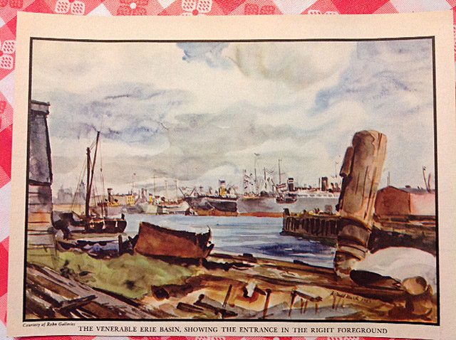PortSide recently acquired this page from an old magazine showing a view of the Erie Basin during the era described in this interview.