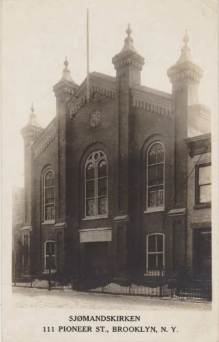 First Norwegian seaman's church in Red Hook, now Chico Macmurtie's studio