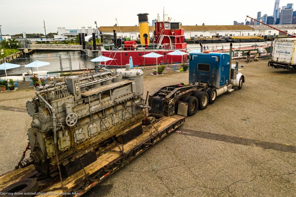 Jonathan Atkin drone shot of engine on truck next to Mary Whalen 2.jpg