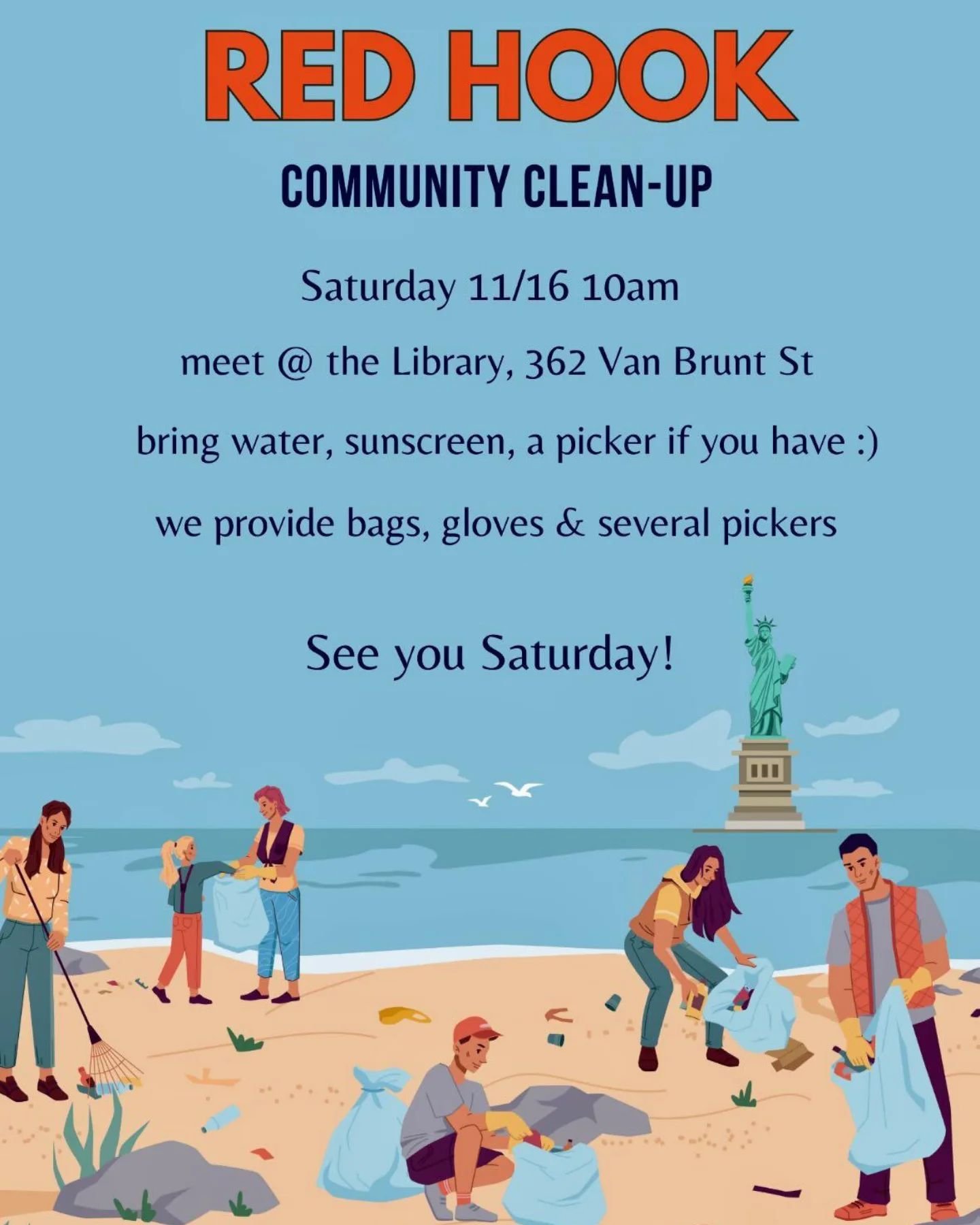 Saturday, 11/16, #volunteer for #RedHook community clean up.  Signup at  https://partiful.com/e/6499StkHmXVkrcjMT1zf
H/T @emarenghi

Or, if you want to be on the waterfront, come sand, vanish, and power wash with us on our ship #MaryWhalen and floati