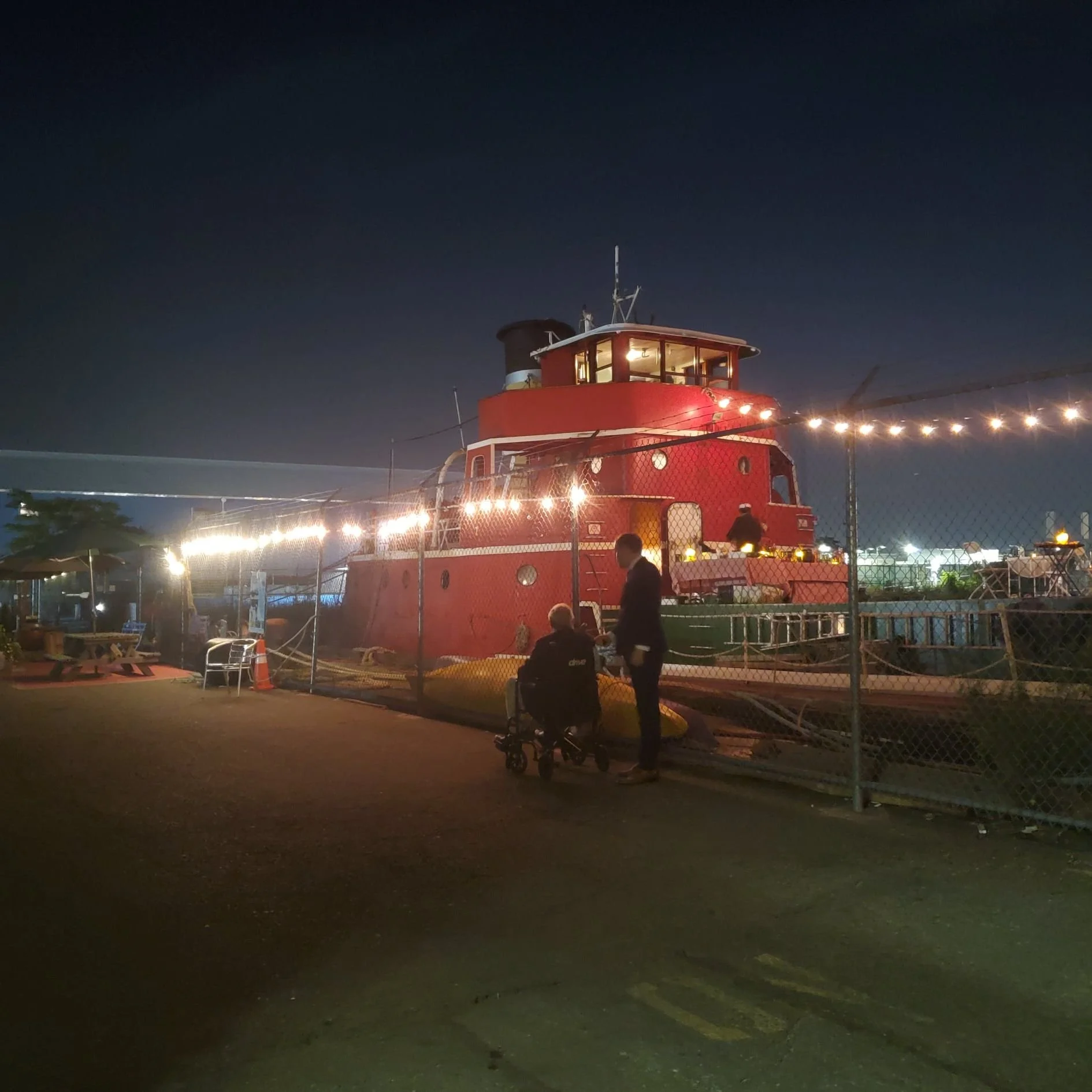 No #TankerTime today Sunday, 10/5/25 as we attend the memorial service for Ed Barnes, dear friend of PortSide, of Red Hook, and astounding reporter of many wars, NYC corruption and more. This photo shows him looking at the Mary Whalen for the last ti