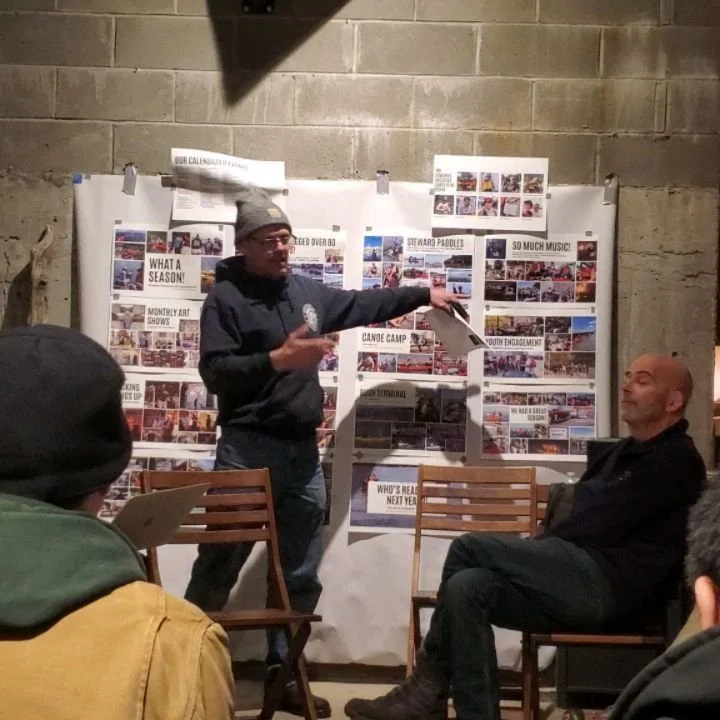 Great annual meeting of our friends the @gowanusdredgers ! Wonderful to see their network of affiliated paddling groups grow. During open group discussion, we asked if they'd do a floating concert in canoes that you can hear from the #MaryWhalen, and