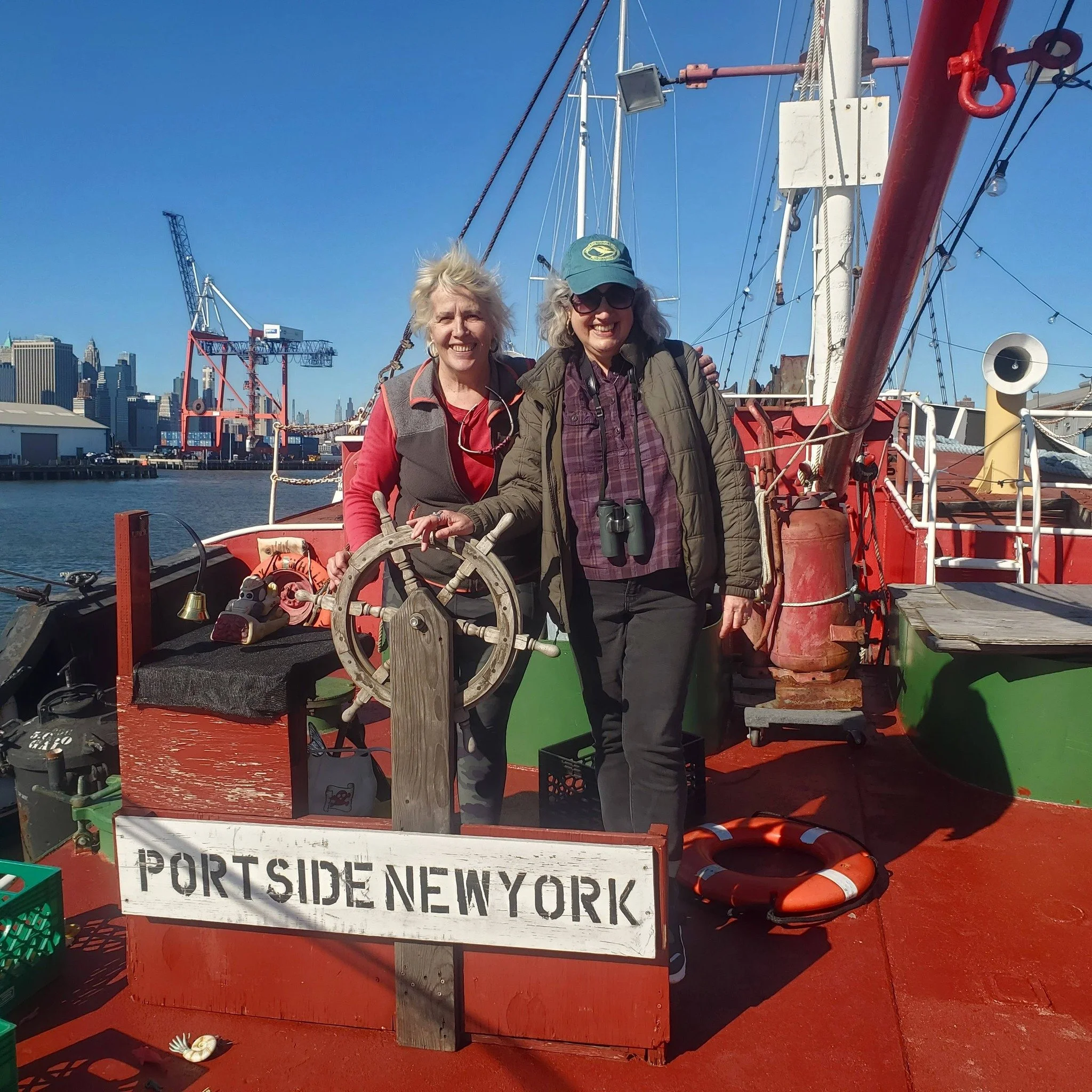 ⚓️Some #TankerTime moments today: 
1) Two women show up with binoculars (birdwatchers!) We talk birds for a while,  and then one says "do you know  Timothy W Ventimiglia?" YES! He was our museum designer from 2004 through 2008. Marcela last