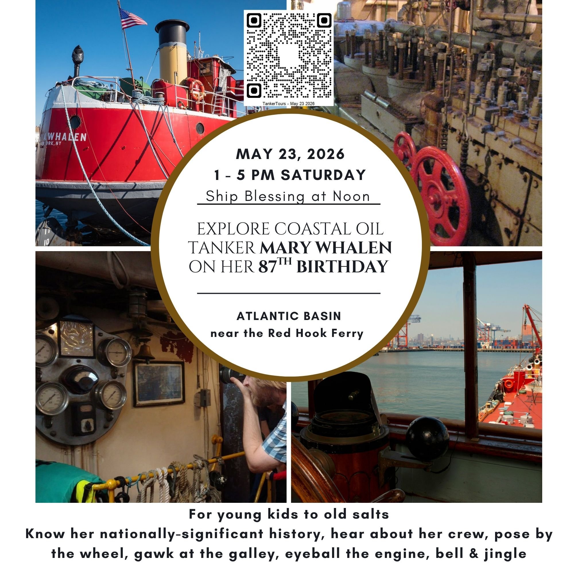 Join us on May 23 to celebrate the Mary A. Whalen&rsquo;s 87th birthday.  The interior of the ship will be open for public tours, something we only offer a few times a year.  This is your chance to explore our spacious galley and its diesel stove, al